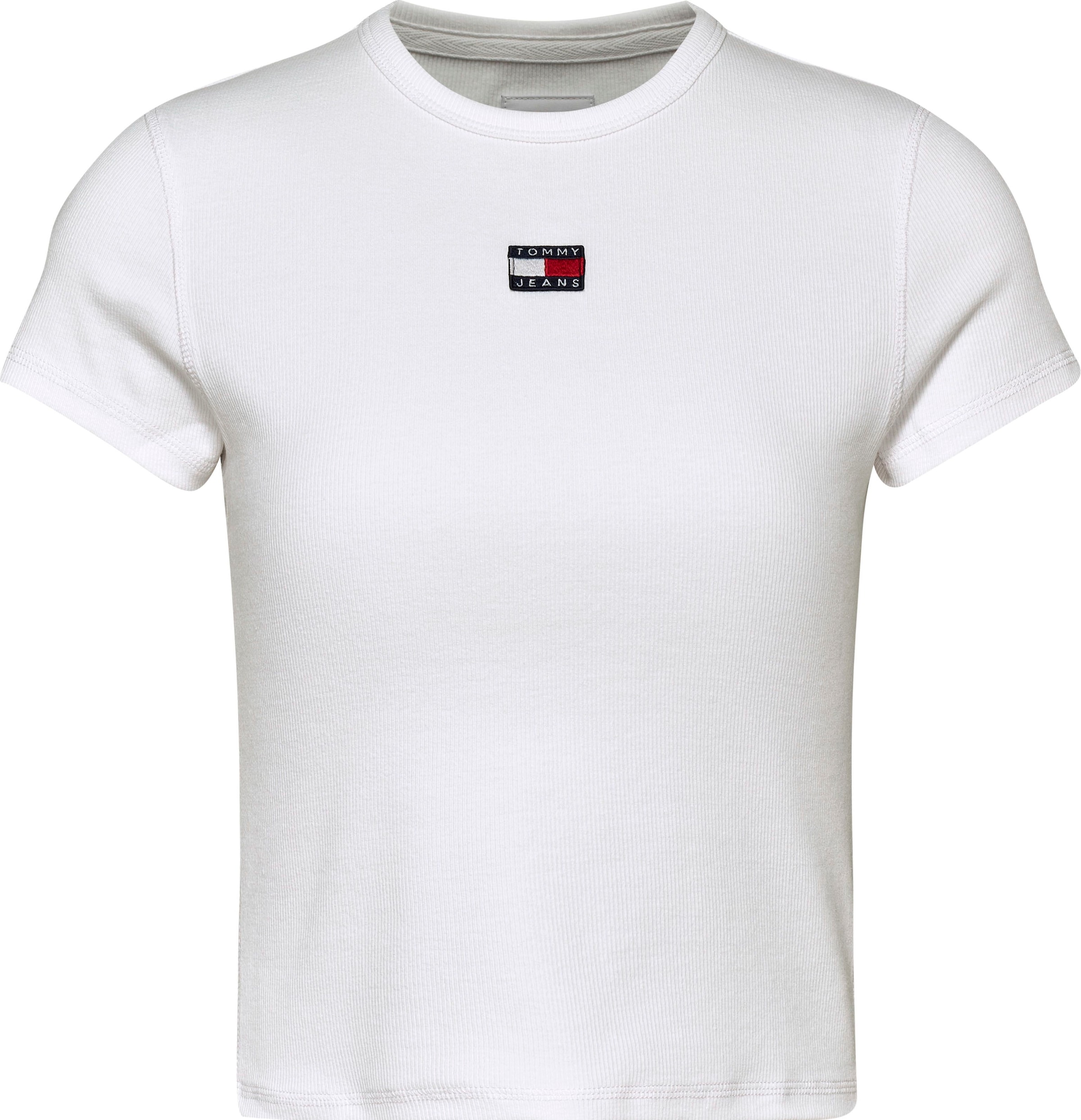 Tommy Jeans T-Shirt »TJW BBY RIB XS BADGE«, mit Logo-Badge