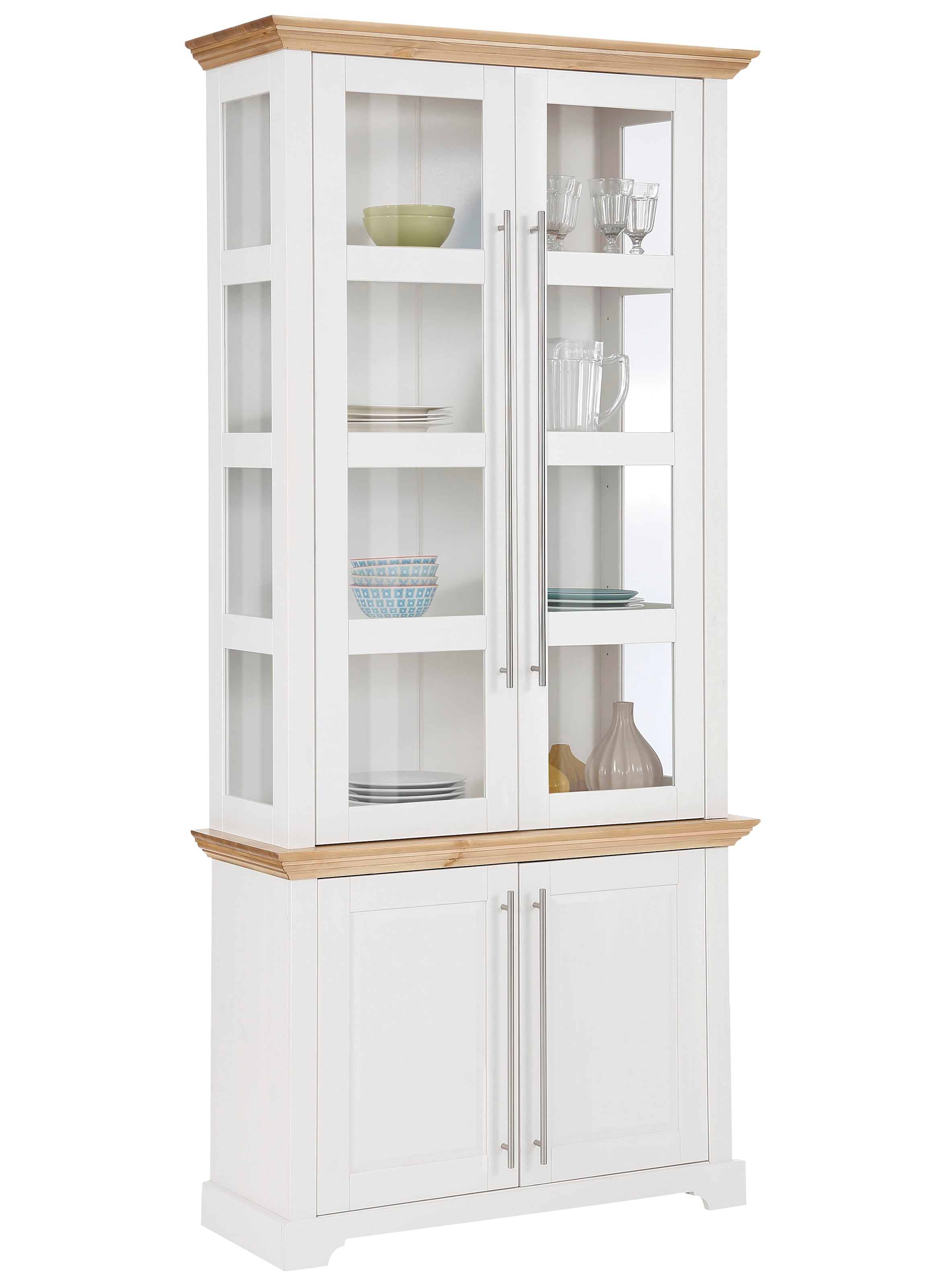 Home affaire Vitrine "Meliss", aus massiver Kiefer, FSC Breite 94 cm