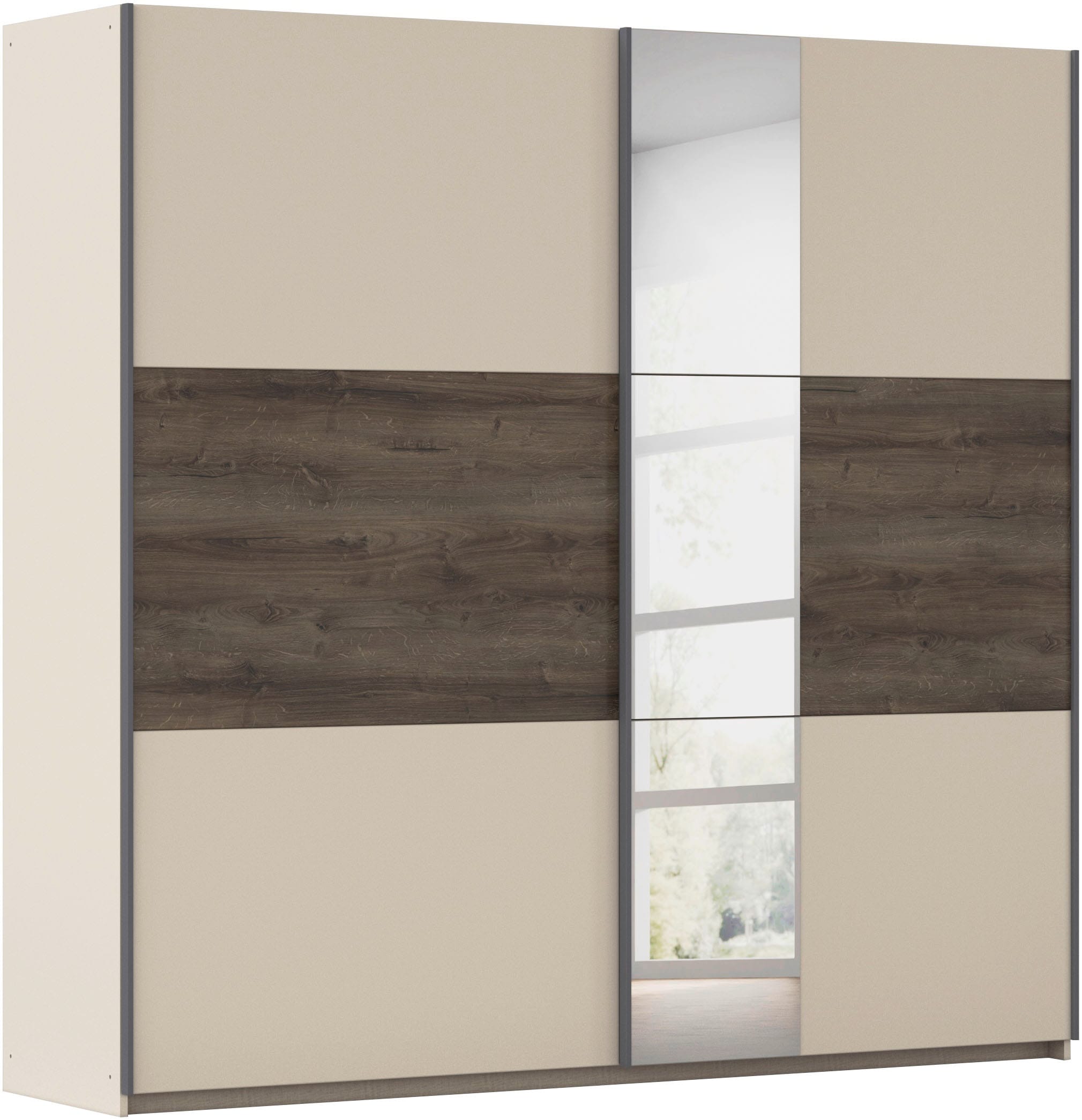 rauch "Kleiderschrank Schrank Garderobe Schlafzimmerschrank SAJO" in 2 Breiten (218, 261 cm) optional mit Spiegel MADE IN GERMANY