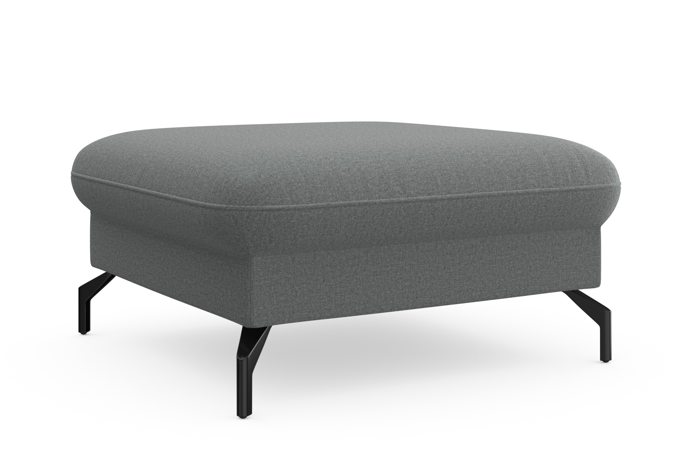 sit&more Hocker »Fashion«, inklusive Federkern, mit hochwertigen, schwarzen Metallfüßen