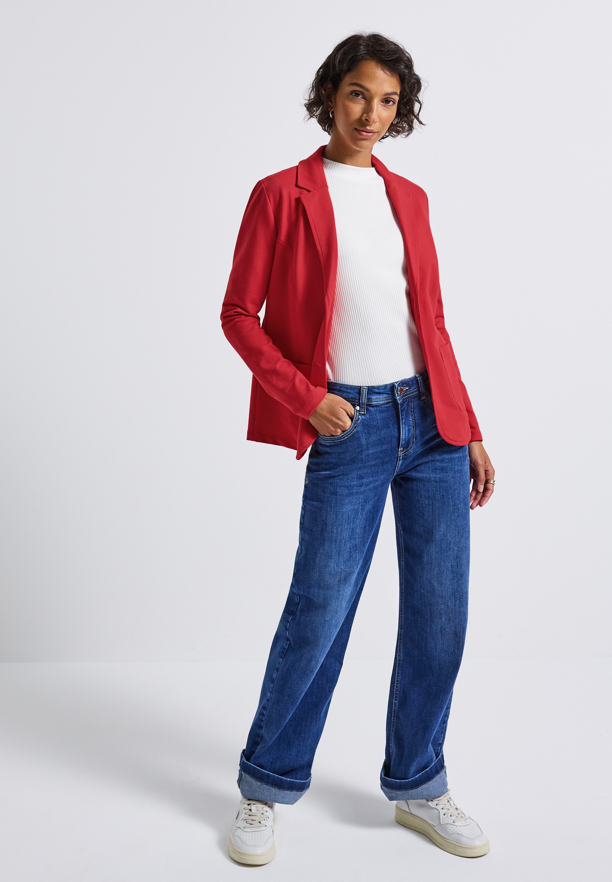 STREET ONE Kurzblazer, aus Baumwolle mit Stretchanteil