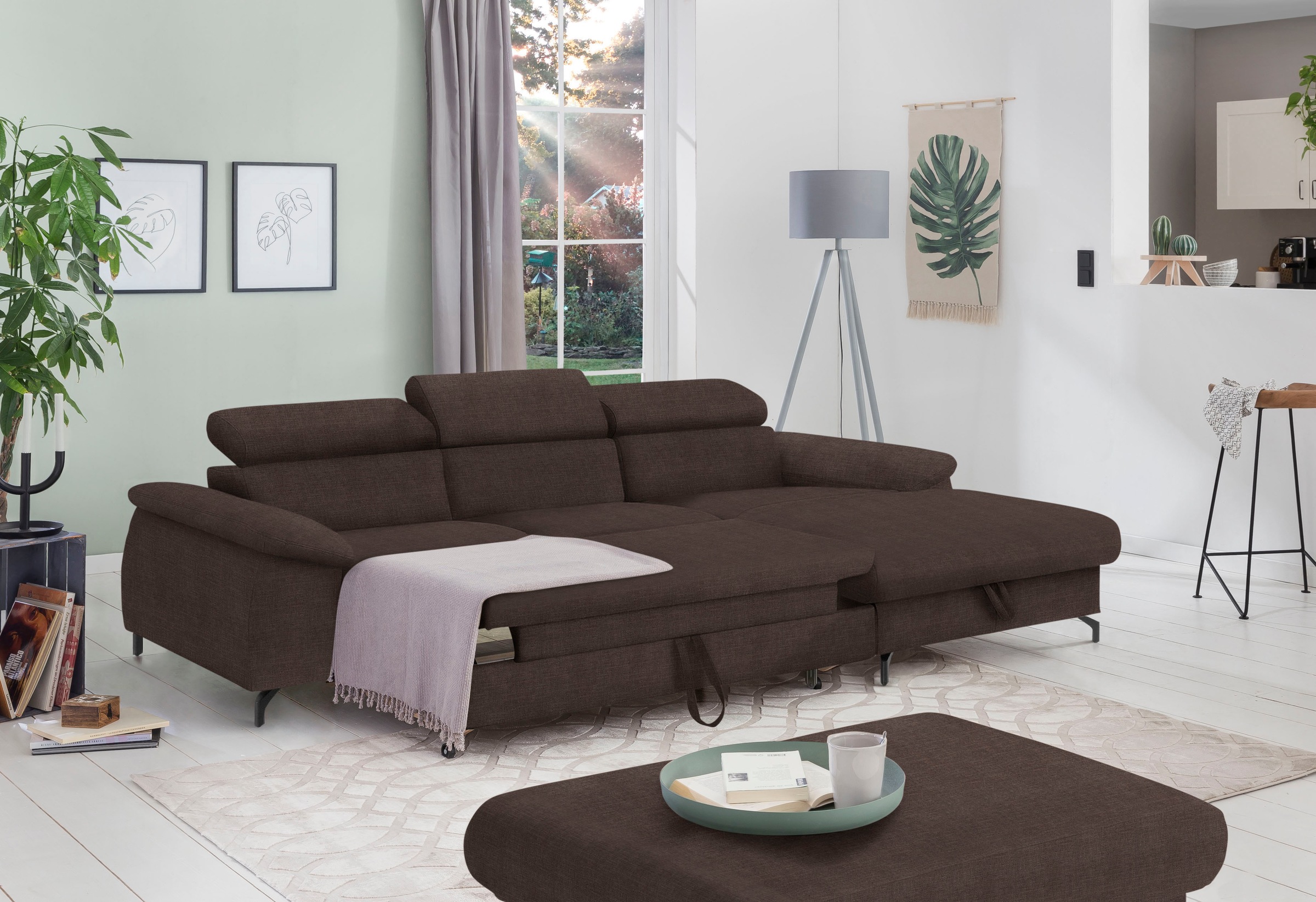 COTTA Ecksofa »Kitty L-Form«, mit Kopfteilverstellung, wahlweise mit Bettfunktion & Bettkasten