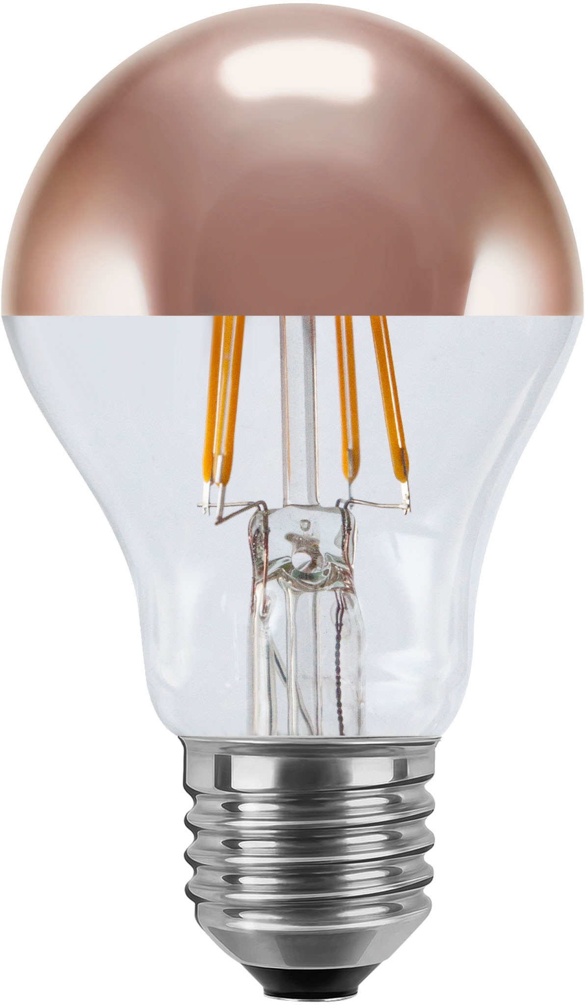 SEGULA LED-Leuchtmittel "LED Glühlampe Spiegelkopf Kupfer", L:110cm Ø:60cm, braun, Leuchtmittel, dimmbar, E27, Glühlampe Spiegelkopf Kupfer, 2700K