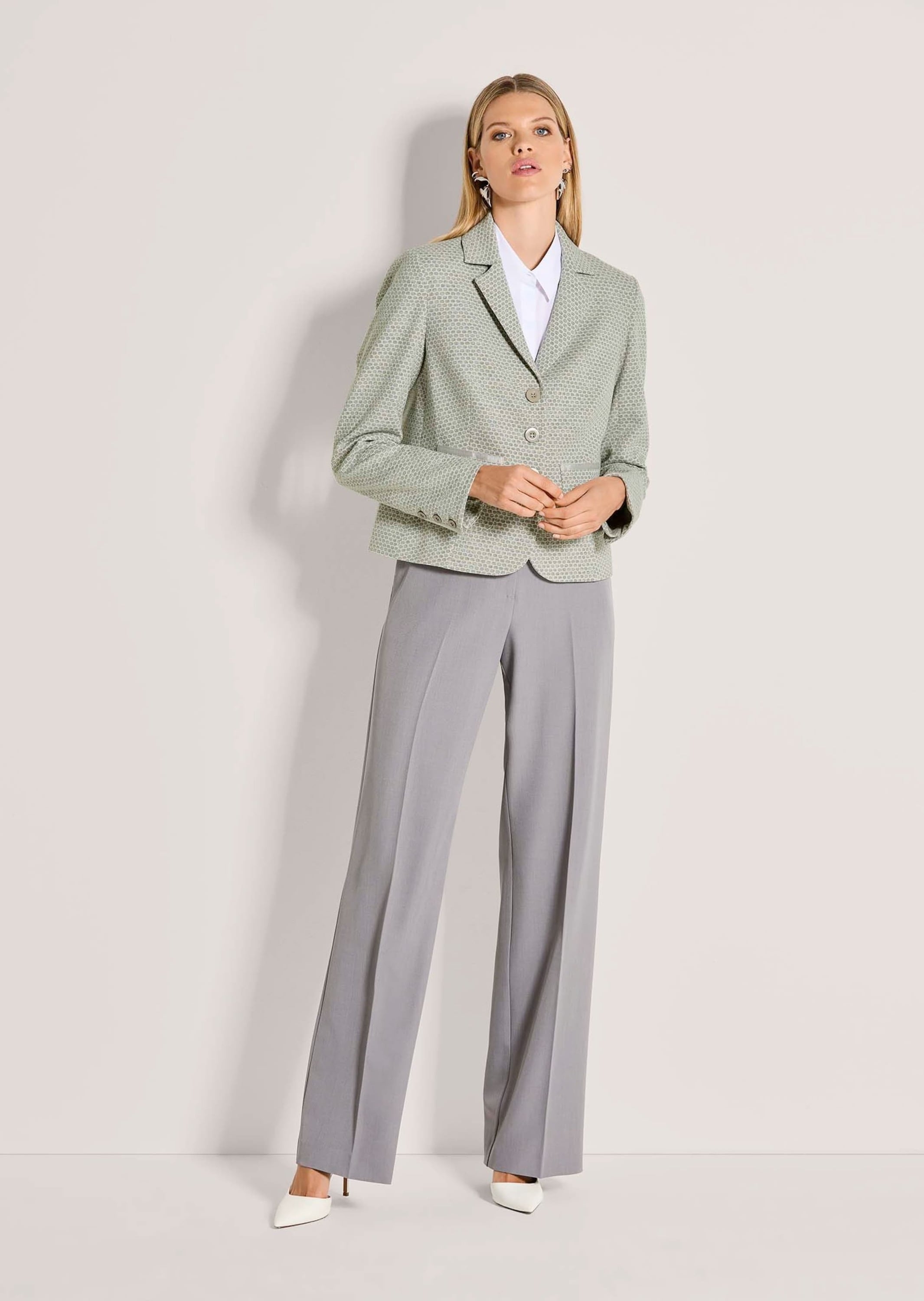 MADELEINE Jackenblazer »Jerseyblazer Kurzblazer mit Wabenmuster« Strukturjersey