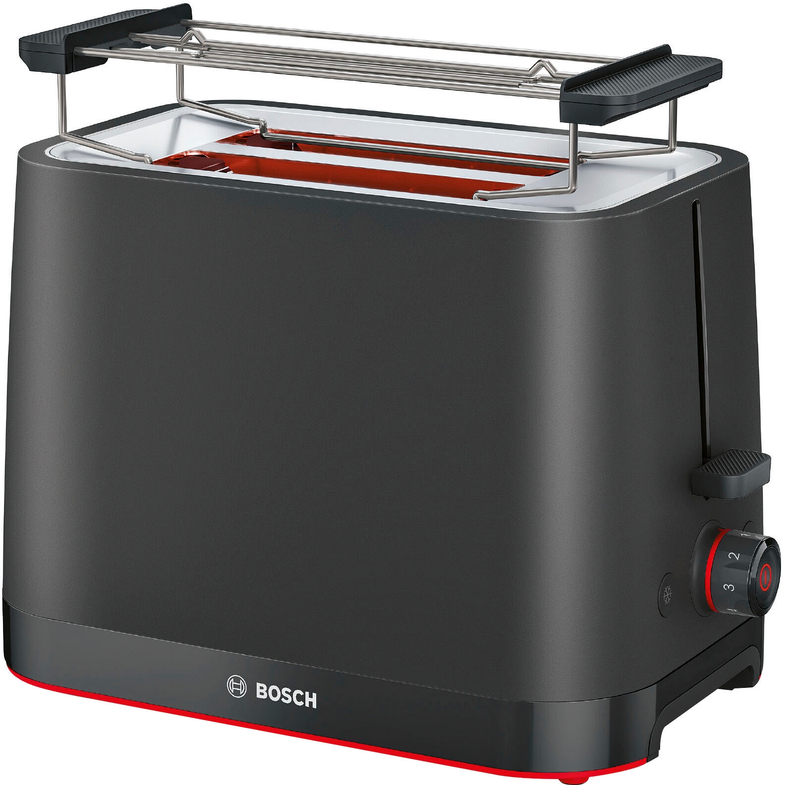 BOSCH Toaster »MyMoment TAT3M123«, 2 Scheiben, Auftaufunktion, 2 Brötchenaufsatz, Schlitze, AutoOff W, entnehmbarer 950 | BAUR für Brotzentrierung