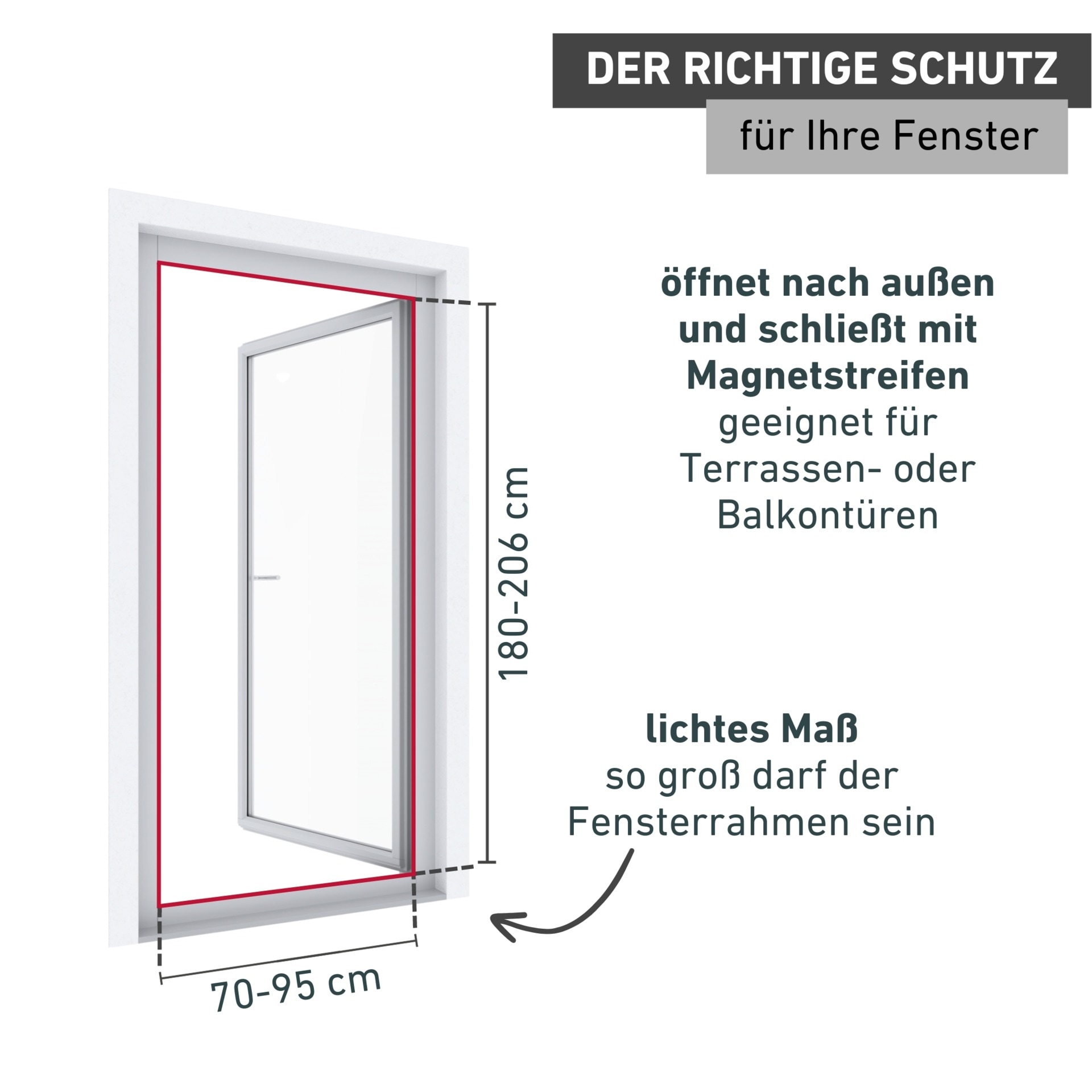 Windhager Insektenschutz-Tür »Teleskop, Fliegengitter für Balkontüren und Terrassentüren« Fliegengitter in weiß oder anthrazit erhältlich, 100 x 210 cm