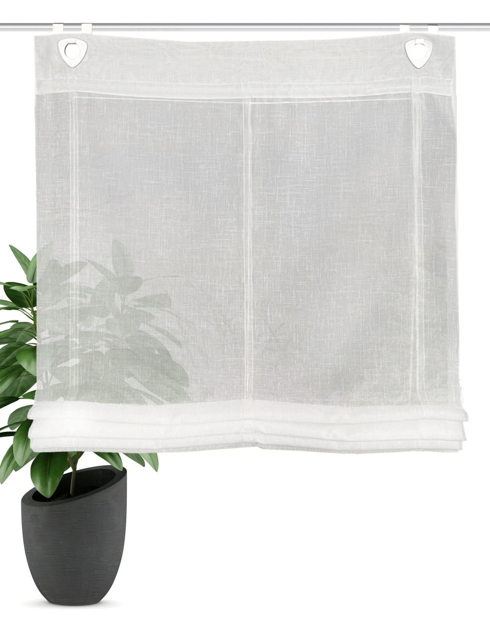 HOME WOHNIDEEN Raffrollo "CASPER" mit Stangendurchzug ohne Bohren freihänge günstig online kaufen