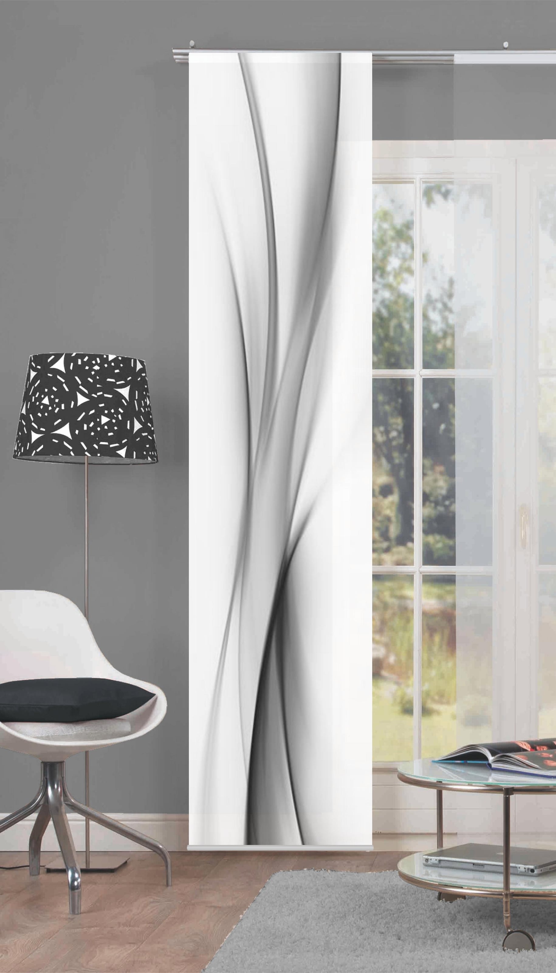 HOME WOHNIDEEN Schiebegardine "ROCHELLE" Klettband 1 Stk. tlg. HxB: 245x60, günstig online kaufen