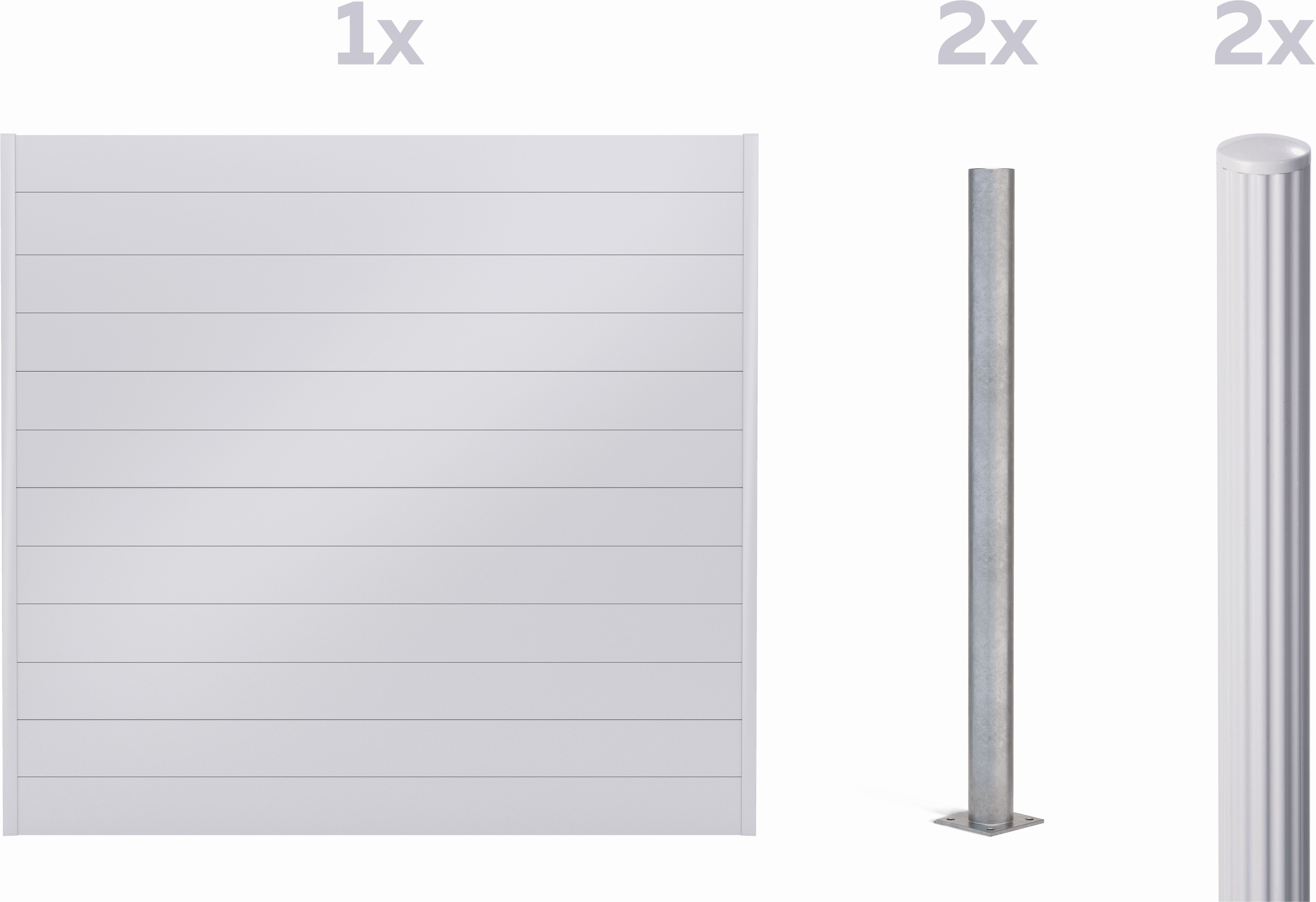 Alberts Dichtzaun "Palitio, Profilhöhe 150 mm" Aluminium, verschiedene Dekore und Längen