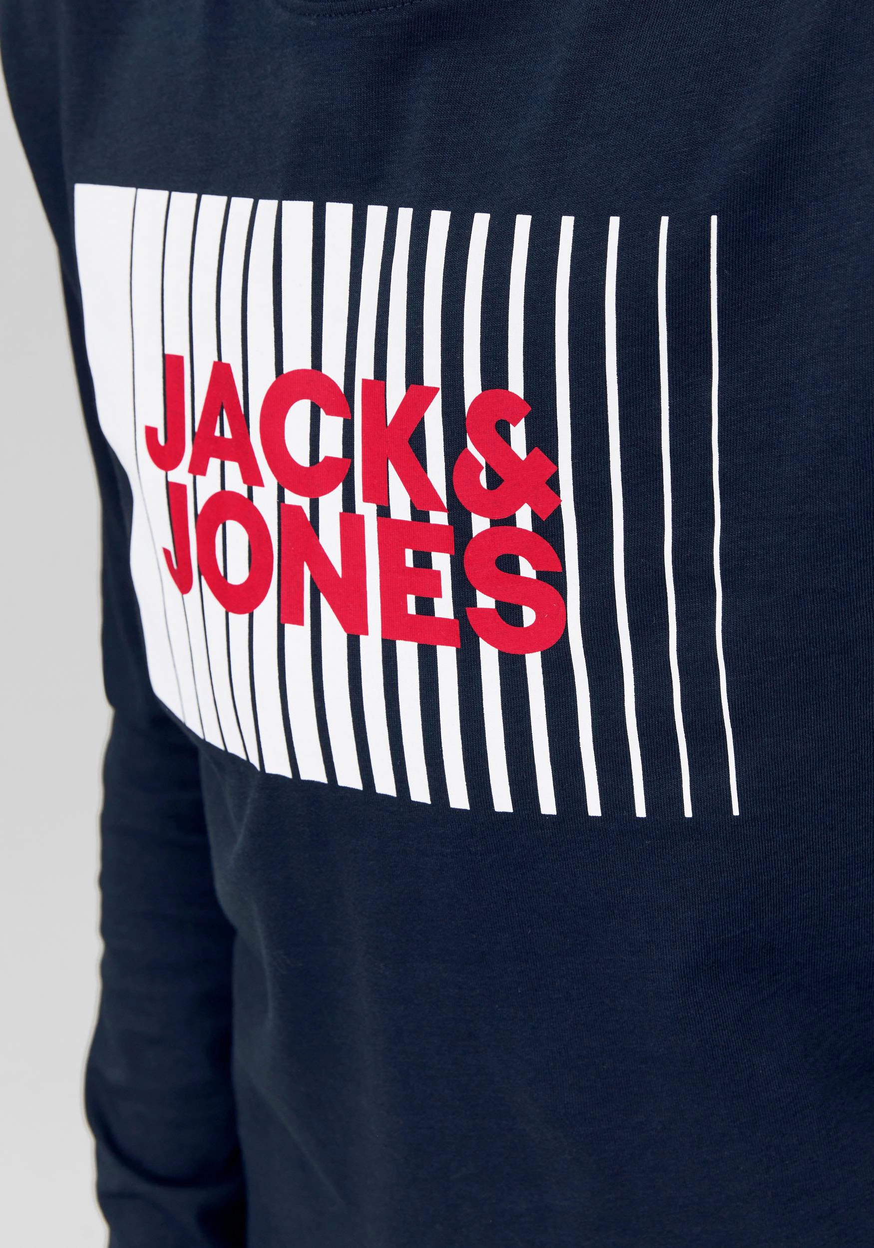 Jack & Jones Junior Langarmshirt »JJECORP stylisch, bequem, atmungsaktiv, pflegeleicht« bedruckt, casual, regular fit, Rundhals