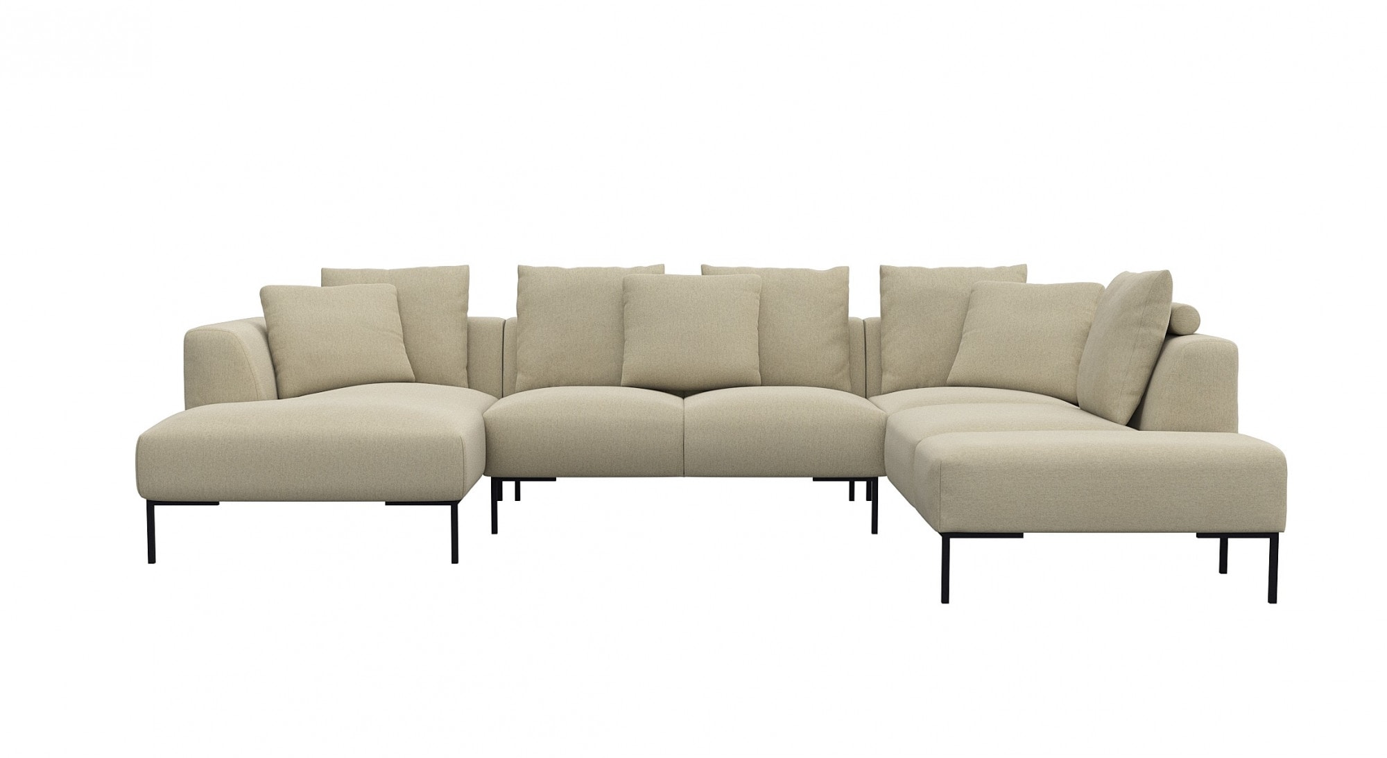 FLEXLUX Ecksofa "Sava U-Form, bequem und komfortabel durch den hochwertigen günstig online kaufen