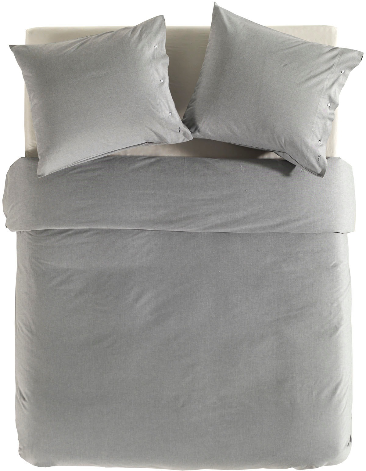 YELLOW Bettwäsche "Chambray" 2 Uni Design, 100% Baumwolle ab 135x200 cm. günstig online kaufen