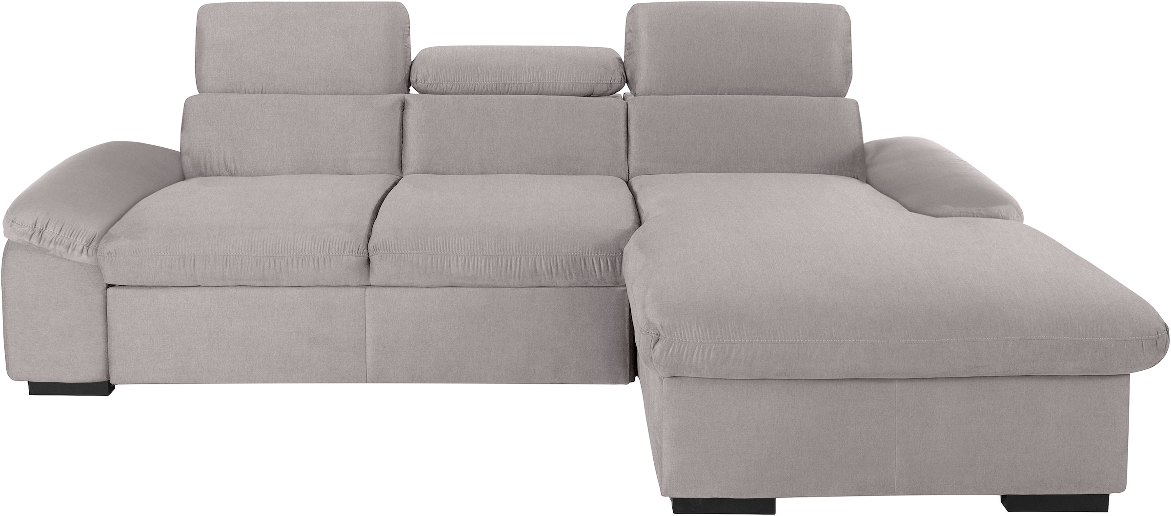 COTTA Ecksofa »Lola L-Form«, (Set, mit Hocker), mit Hocker & Kopfteilfunktion, wahlw. Bett- und Armteilfunktion