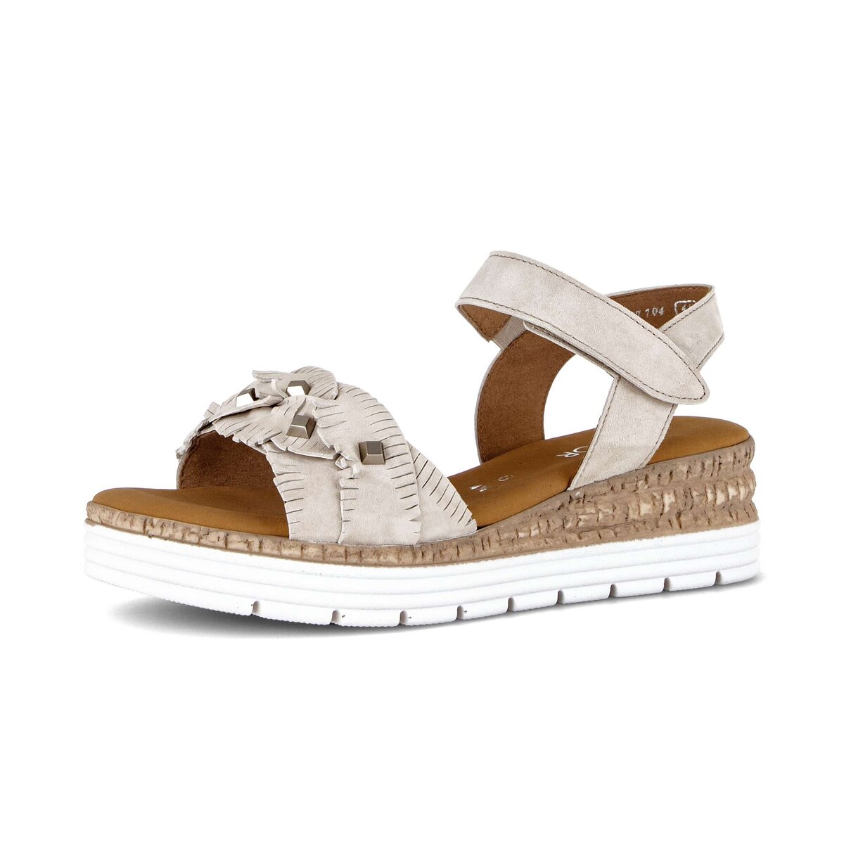 Plateausandaletten GABOR "Plateau Sandale", Damen, Gr. 44, beige, Schuhe