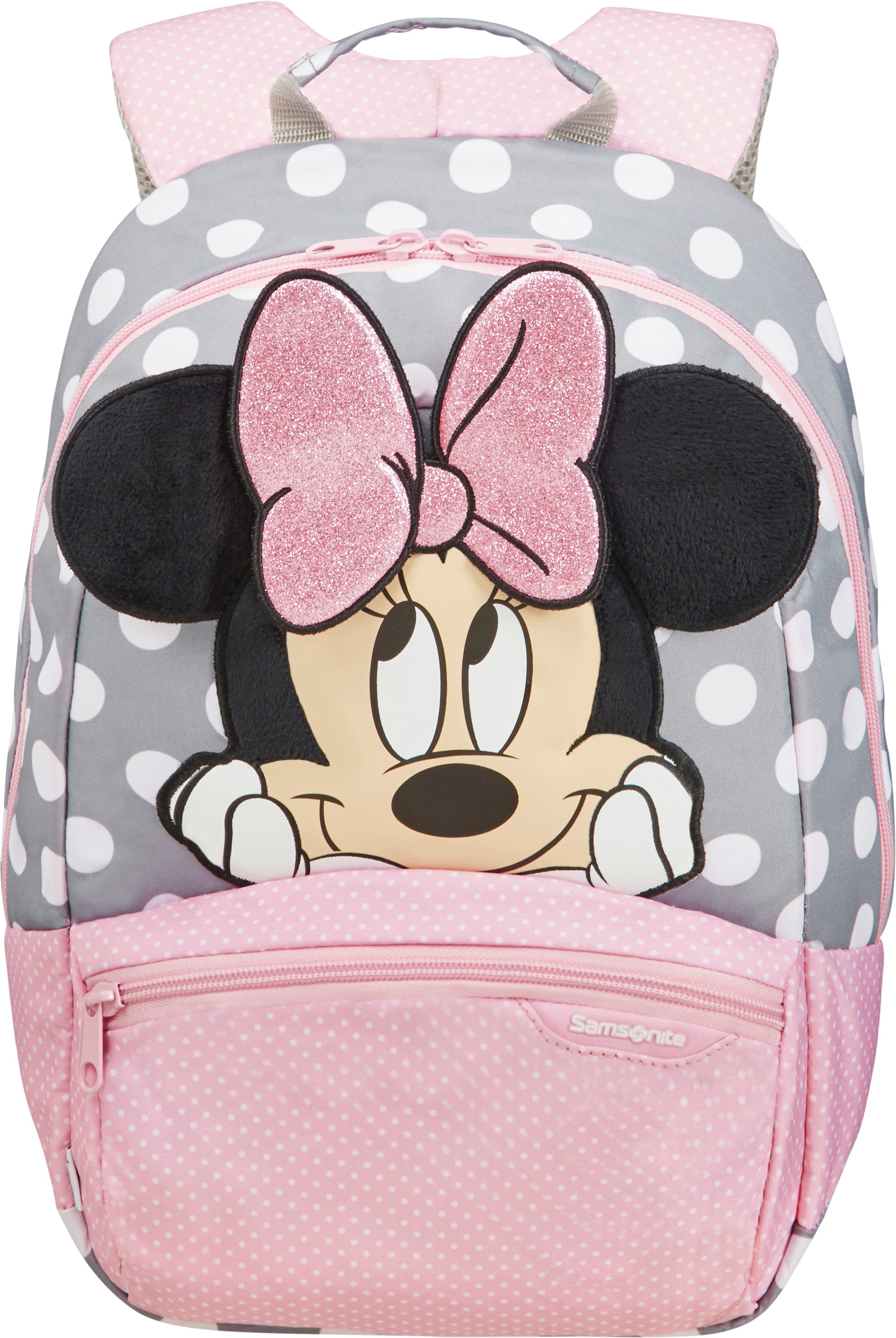 Samsonite Kinderrucksack "Disney Ultimate 2.0, S+, Minnie Glitter", reflektierende Details, Kinderrucksack Kindergartenr