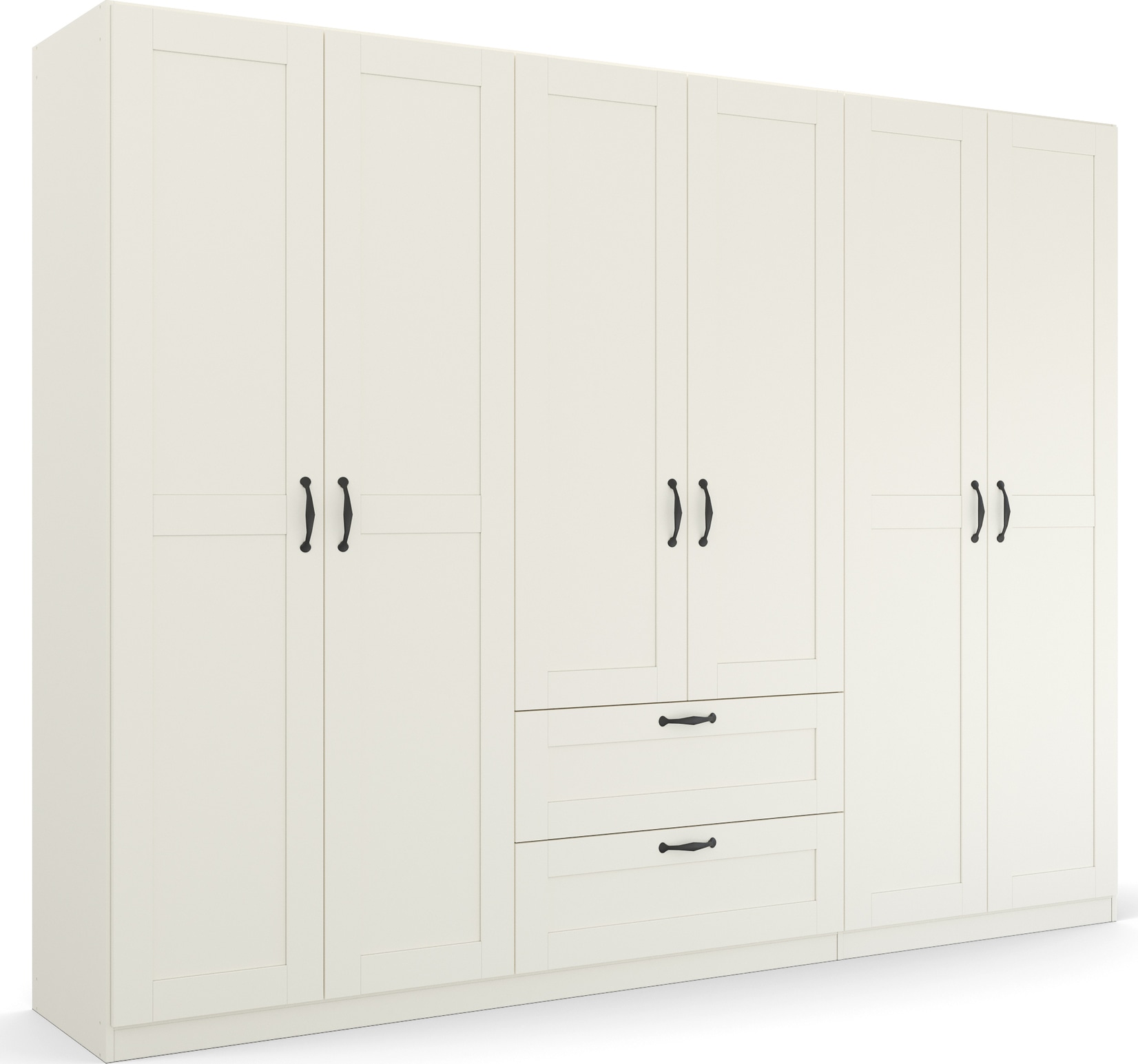 rauch Drehtürenschrank "Kleiderschrank Schrank Garderobe Ankleide COTTAGE BY QUADRA SPIN" Breiten: 181/226/271 cm, Höhe 210 cm, in skandinavischem Landhausstil, mit Schubladen