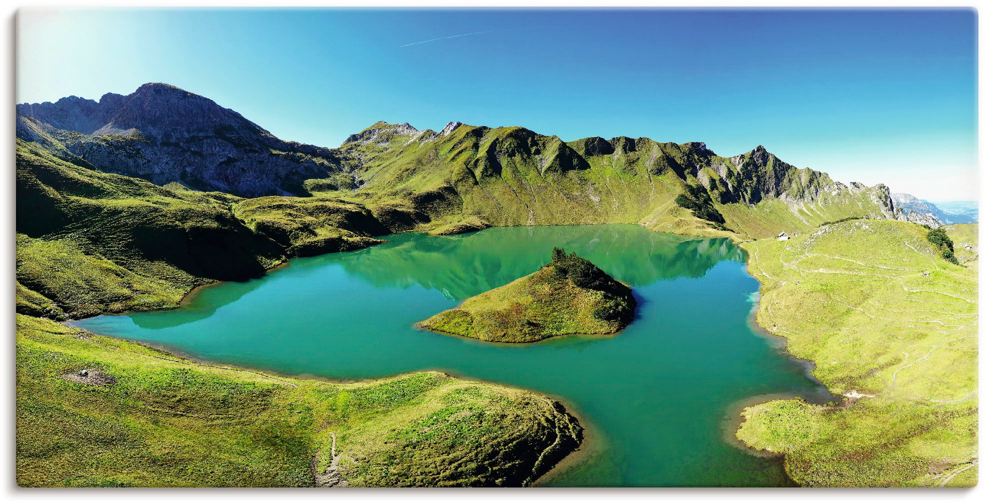 Artland Leinwandbild "Schrecksee Bayerischen Hochalpen", Berge & Alpenbilder, (1 St.), auf Keilrahmen gespannt