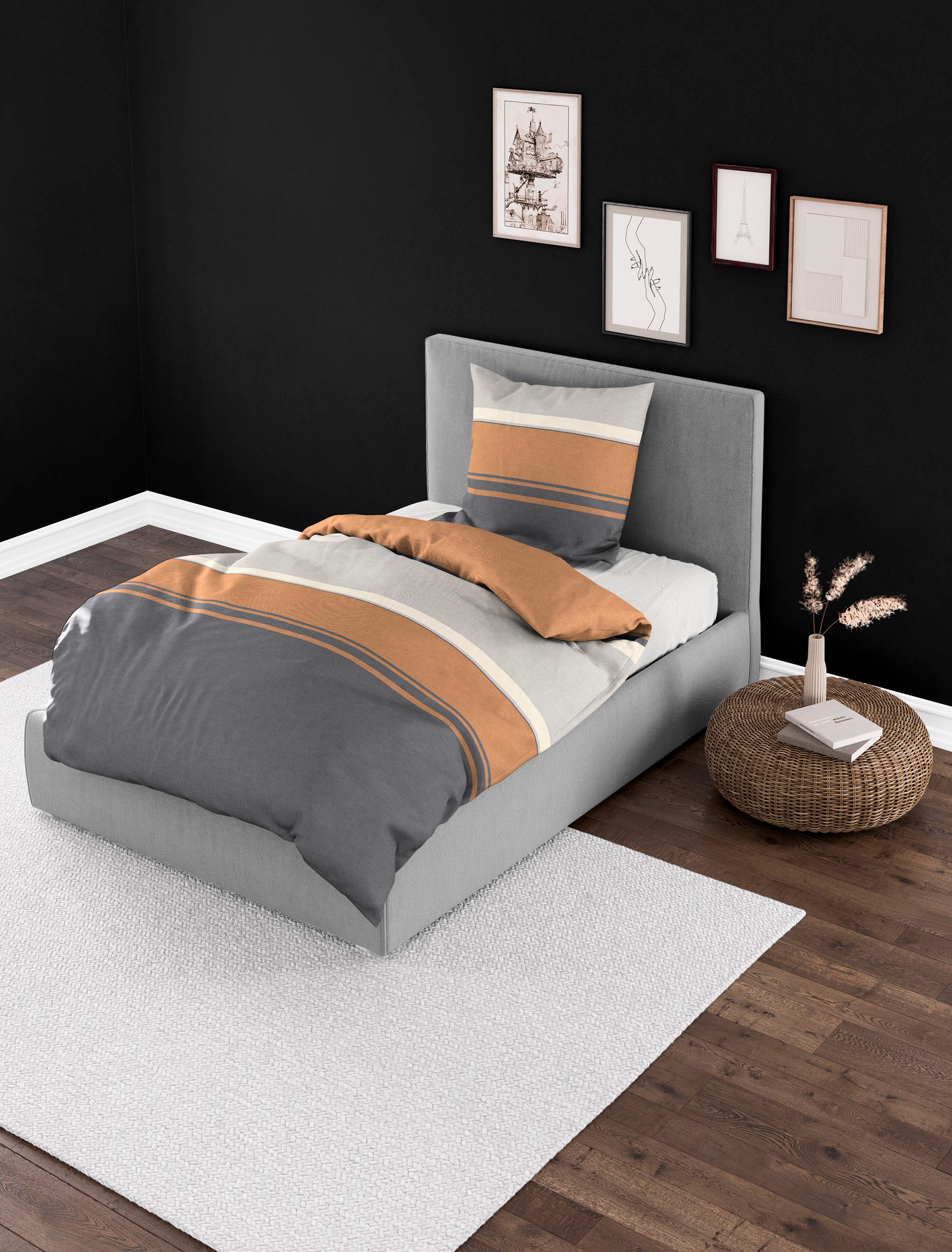 BIERBAUM Bettwäsche "3892" 2 Stk. 100 % Baumwolle, pflegeleicht, kuschelig günstig online kaufen