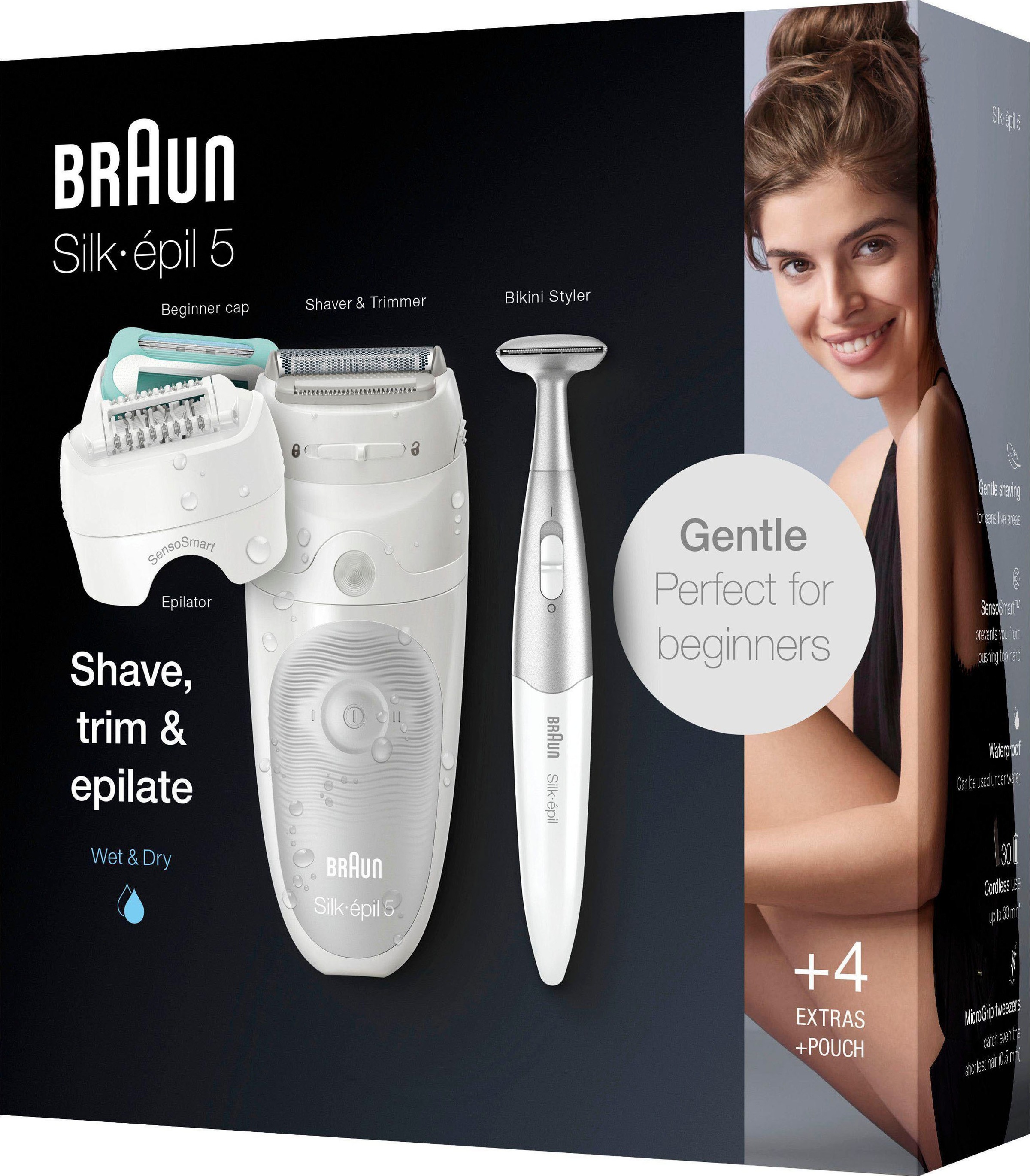 Braun Epilierer 5-825« 5 Wet&Dry »Silk-épil Hochfrequenz-Massageaufsatz