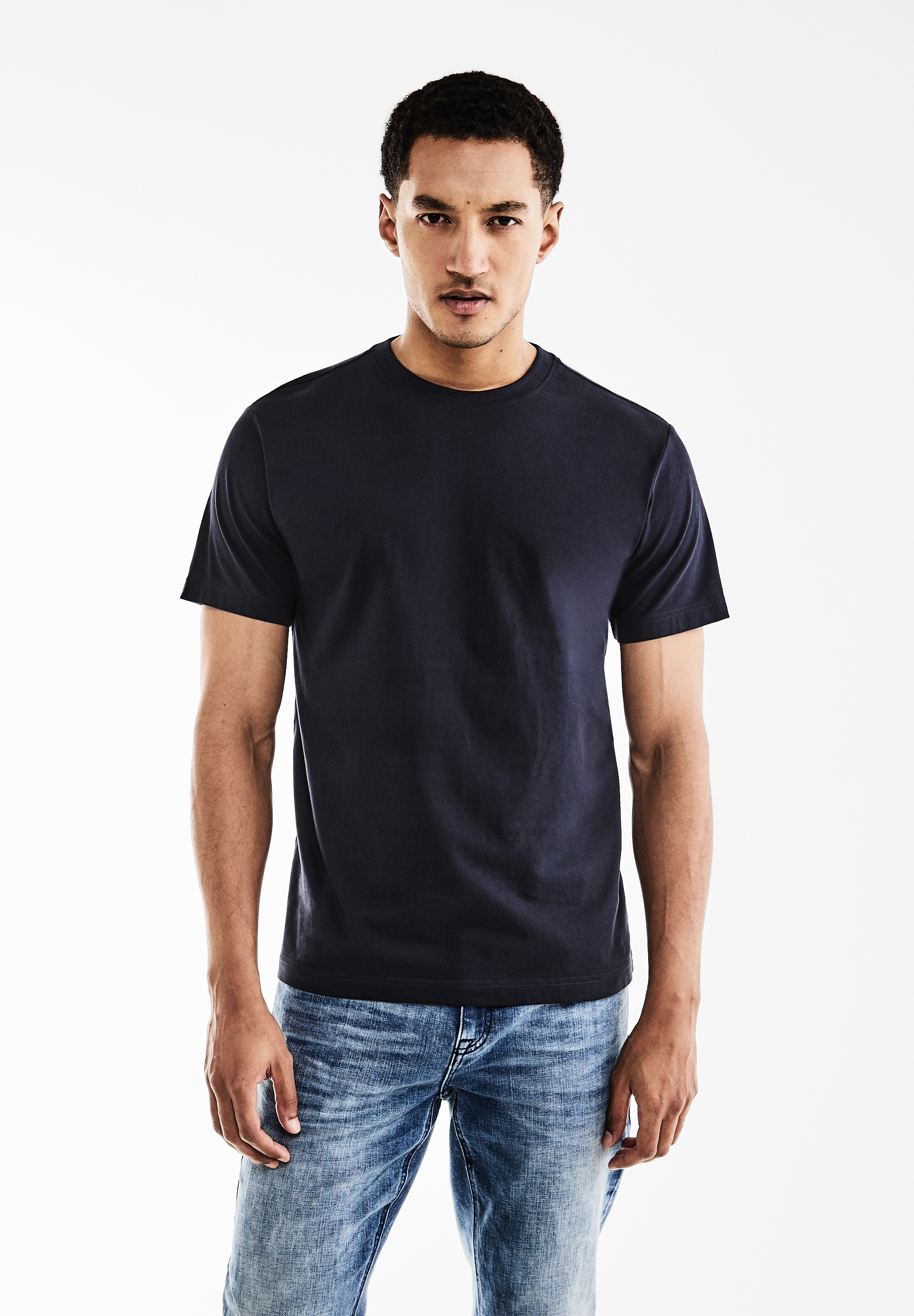 STREET ONE MEN T-Shirt, mit Rundhalsausschnitt