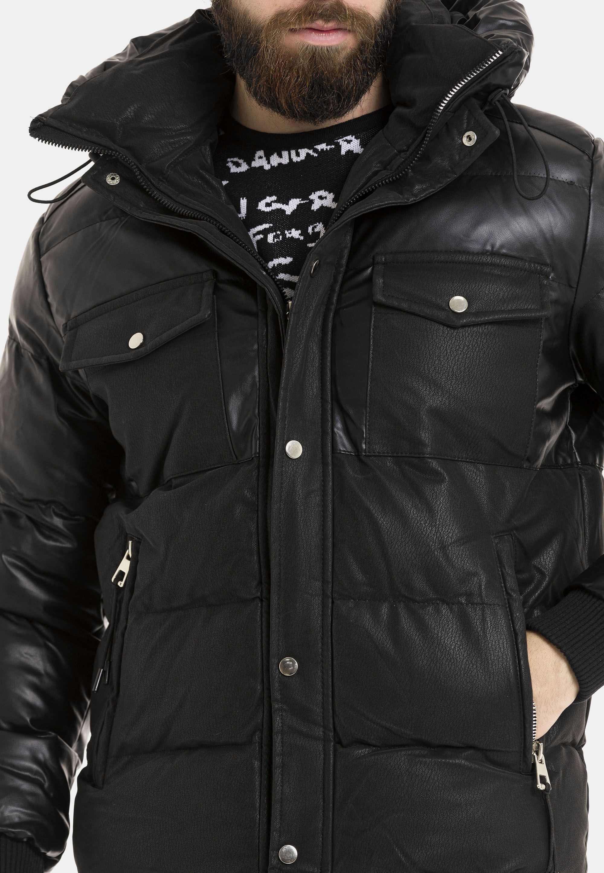 Cipo & Baxx Winterjacke »Jacke«, mit Kapuze, mit Kapuze