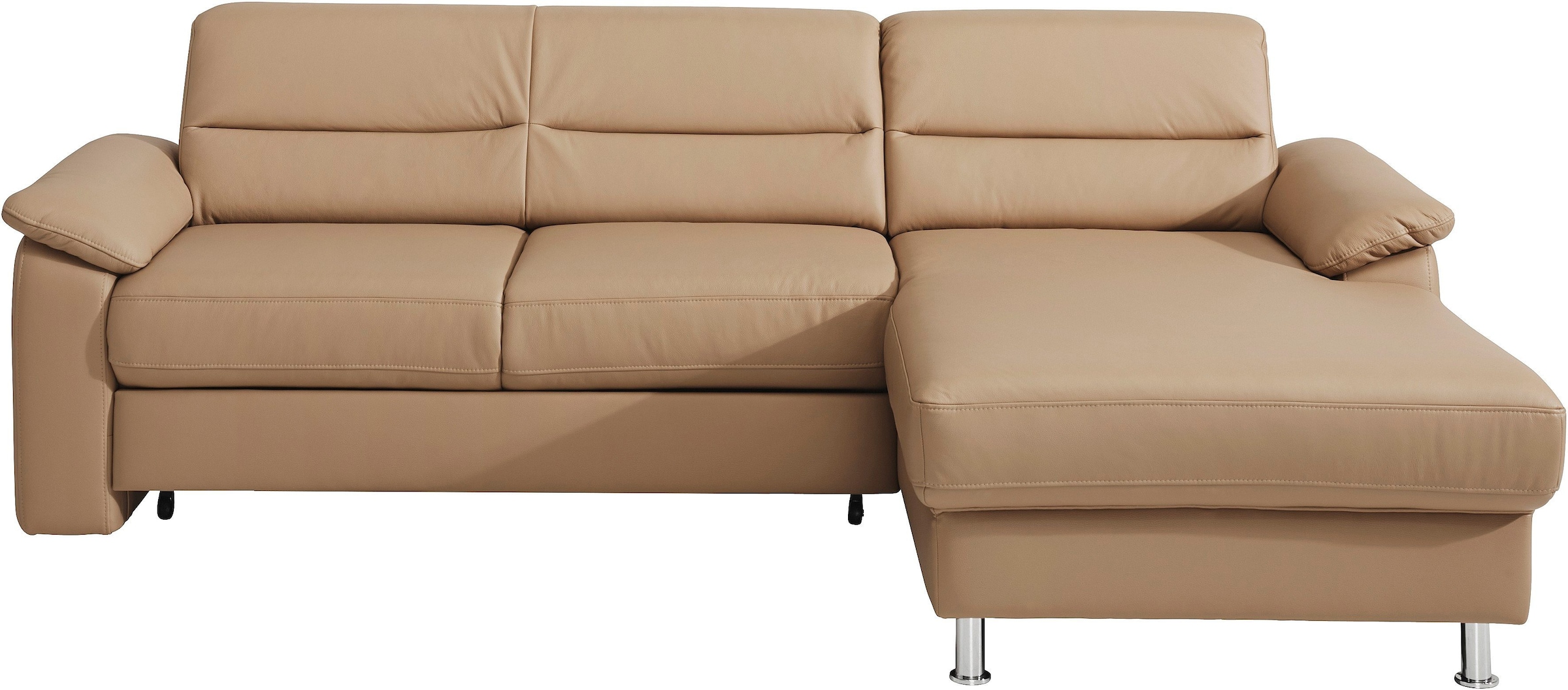 sit&more Ecksofa "Ascara L-Form, B: 251 cm, Boxspring & Federkern" mit Schlaffunktion, frei stellbar, Komfortsitz