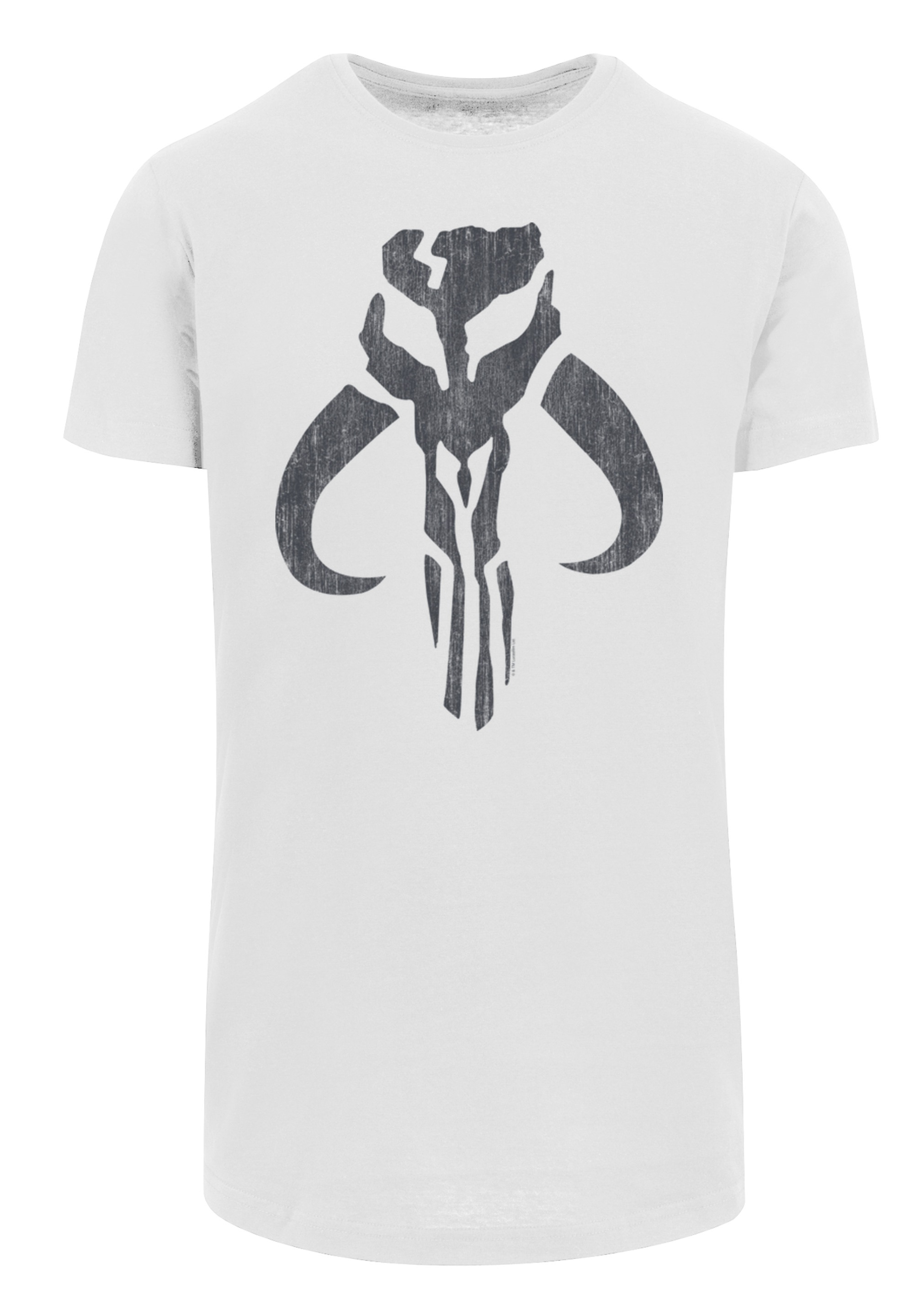F4NT4STIC T-Shirt »Long Cut T Shirt 'Star Wars Mandalorian Banther Skull'«, Print