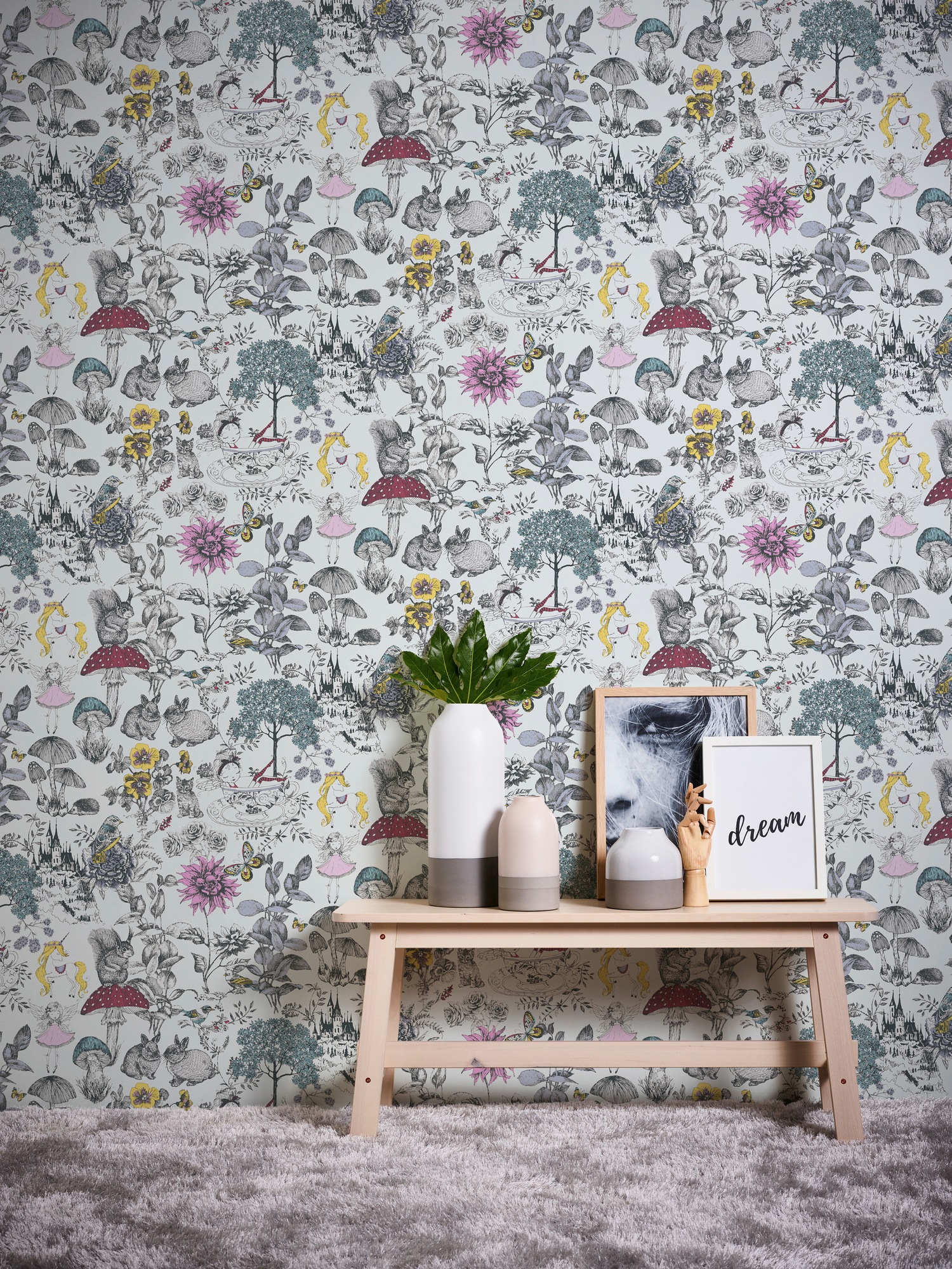 A.S. Création Vliestapete »Little Love«, Motiv-abstrakt-naturalistisch, Kindertapete Tapete Blumen Tapeten Kinderzimmer Schlafzimmer Design
