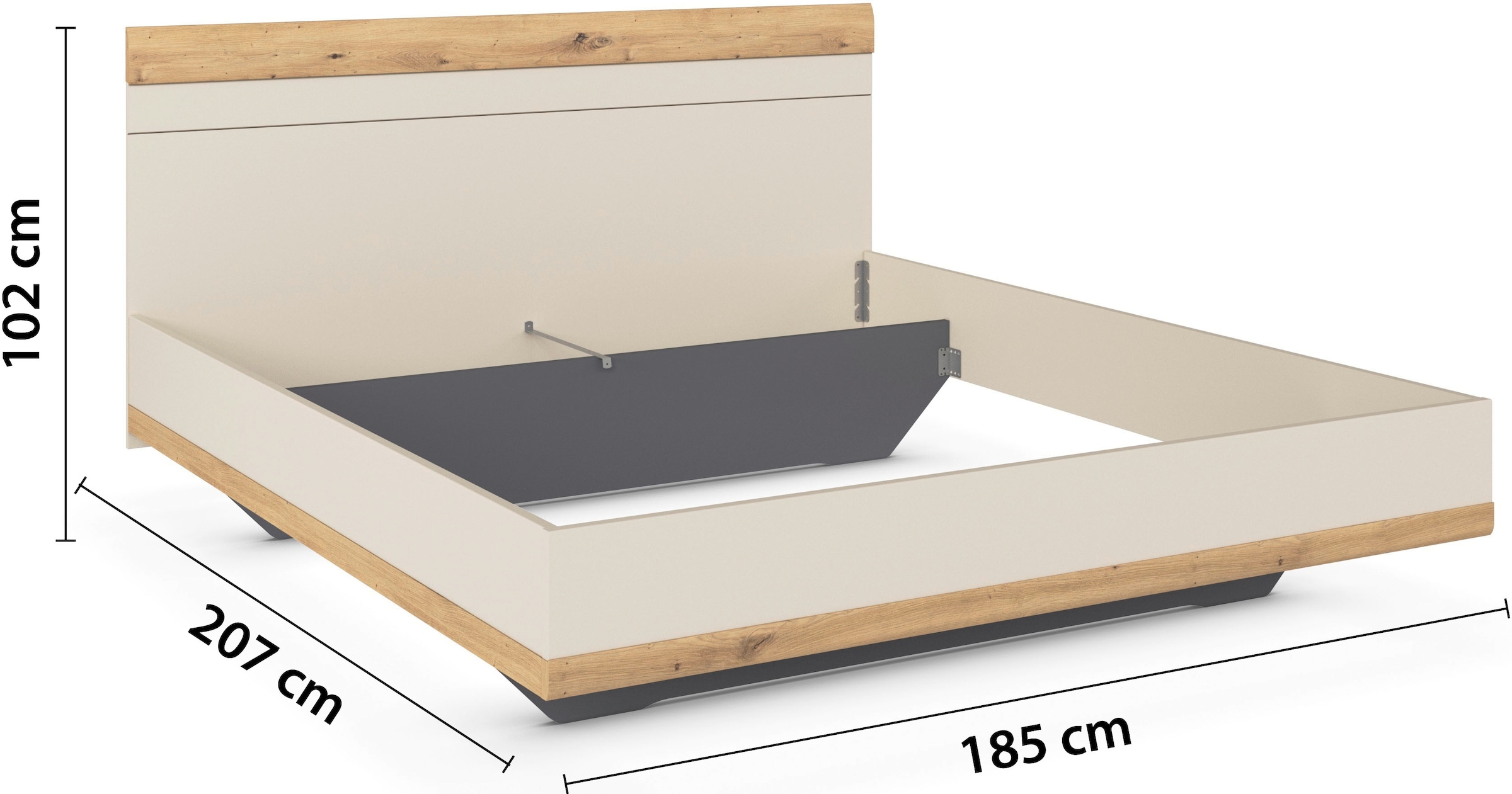 rauch Futonbett »Bett Doppelbett Holzbett SAJO«, mit Farb-Absetzungen in komfortabler Sitzhöhe MADE IN GERMANY