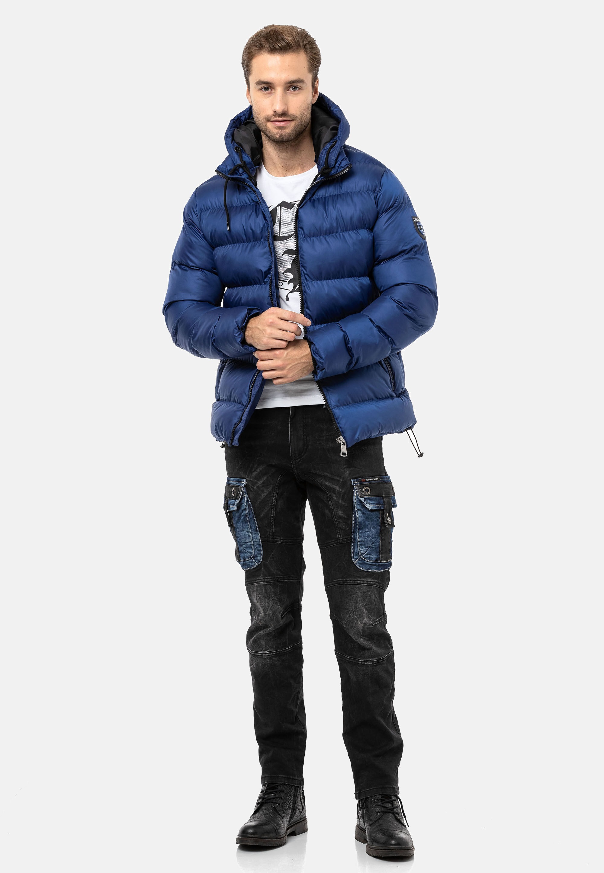 Cipo & Baxx Winterjacke »Jacke«, mit Kapuze, im Steppdesign