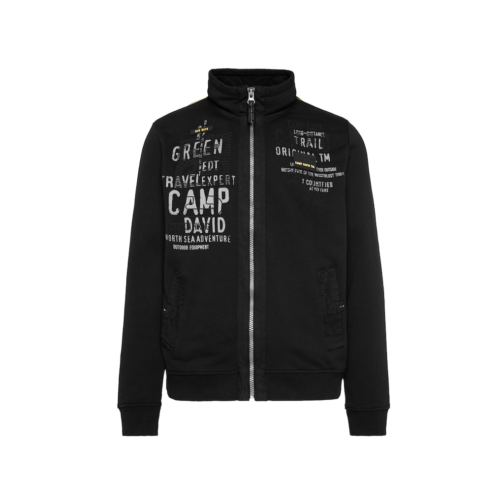 CAMP DAVID Sweatjacke, mit Stehkragen