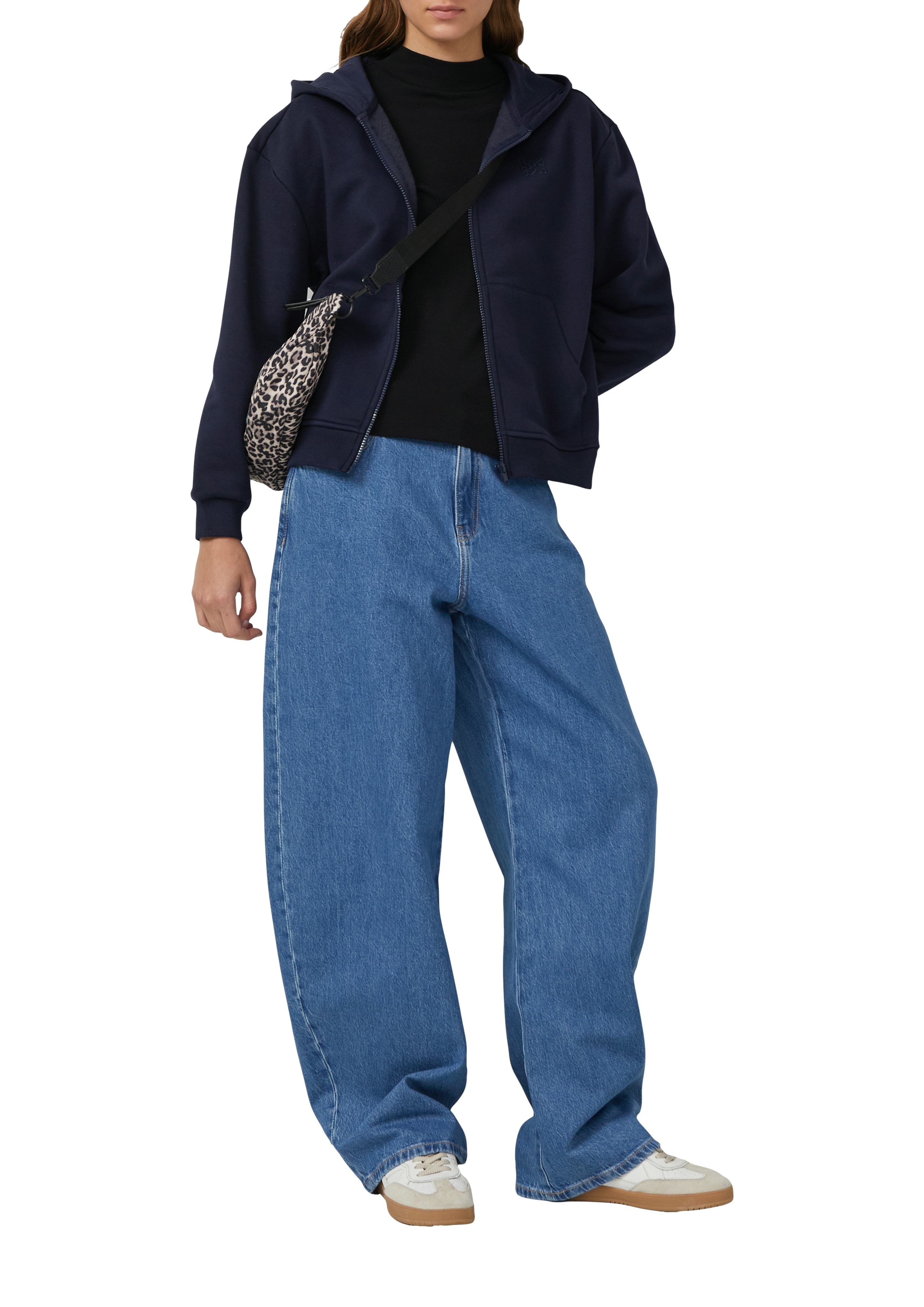 s.Oliver T-Shirt Sommershirt mit Stehkragen und in Ripp-Optik günstig online kaufen