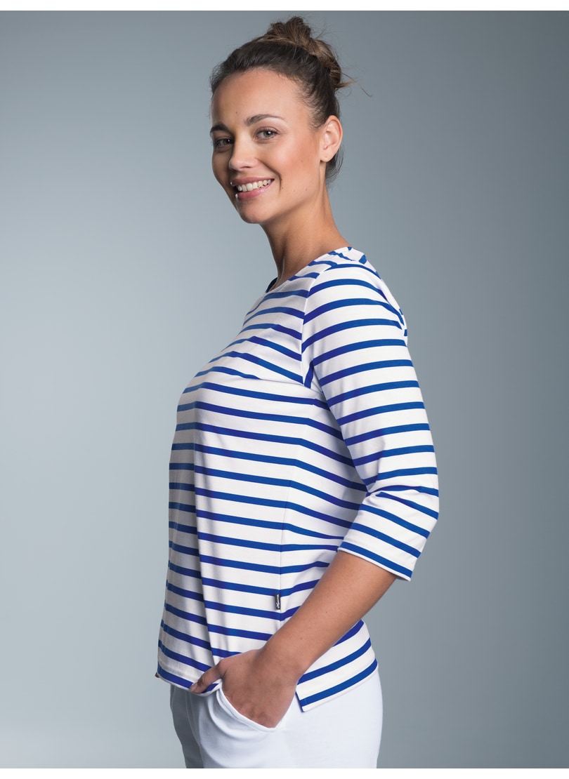 Trigema Longsleeve »TRIGEMA Dreiviertelarm Shirt mit Ringelmuster«, (1 tlg.)