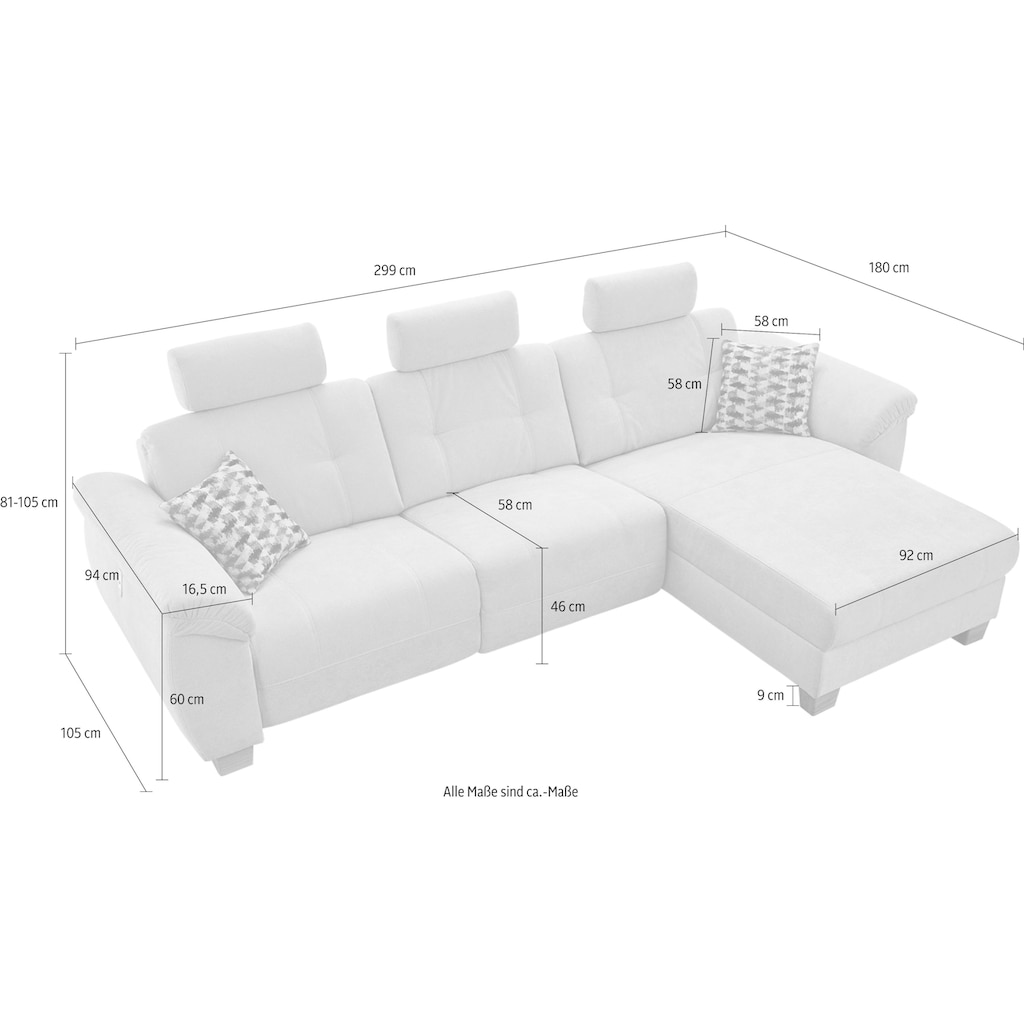 Jockenhöfer Gruppe Ecksofa »Savona L-Form«