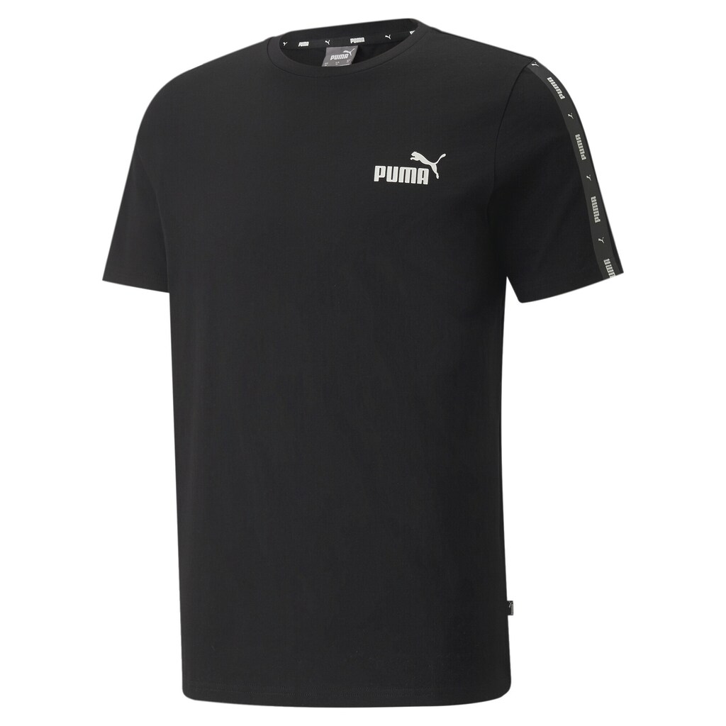 PUMA T-Shirt »Essentials + T-Shirt mit Logo-Tape Erwachsene«