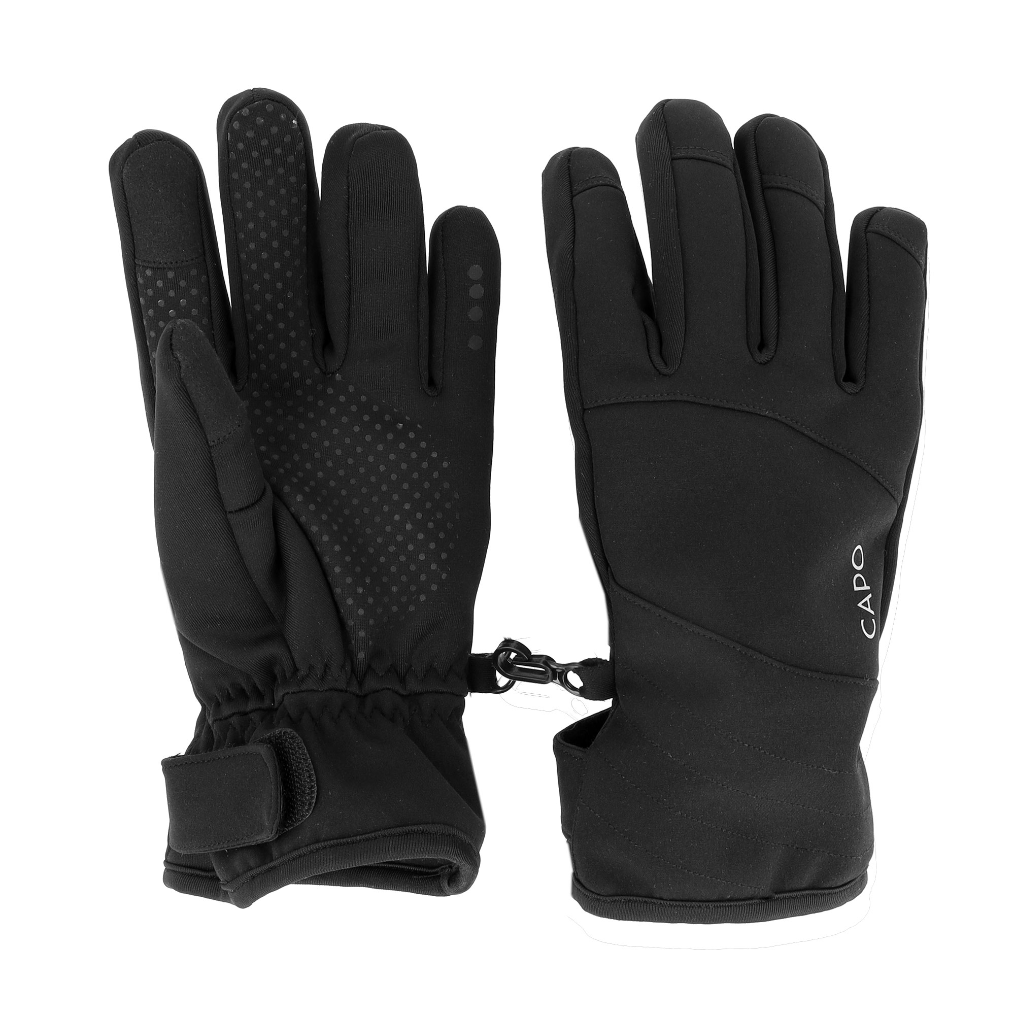 CAPO Strickhandschuhe 2 Stk. Fingerhandschuhe, Thermo, Wattierung, Silikondruck