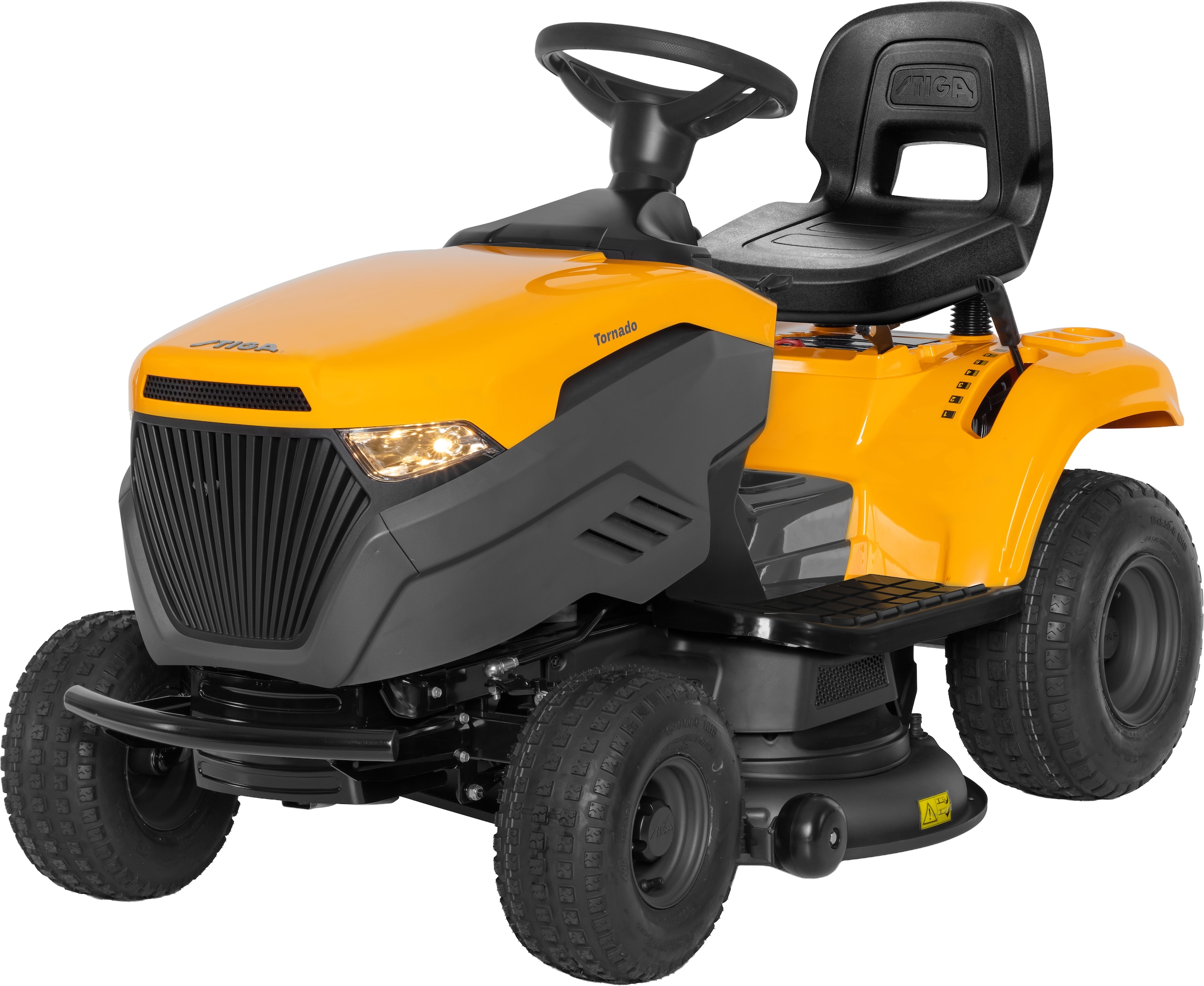 Rasentraktor STIGA GARDEN, B:120cm H:110cm L:172,6cm, gelb, Rasentraktoren, "Tornado 398 M", Doppel-Messer, 352 cm³