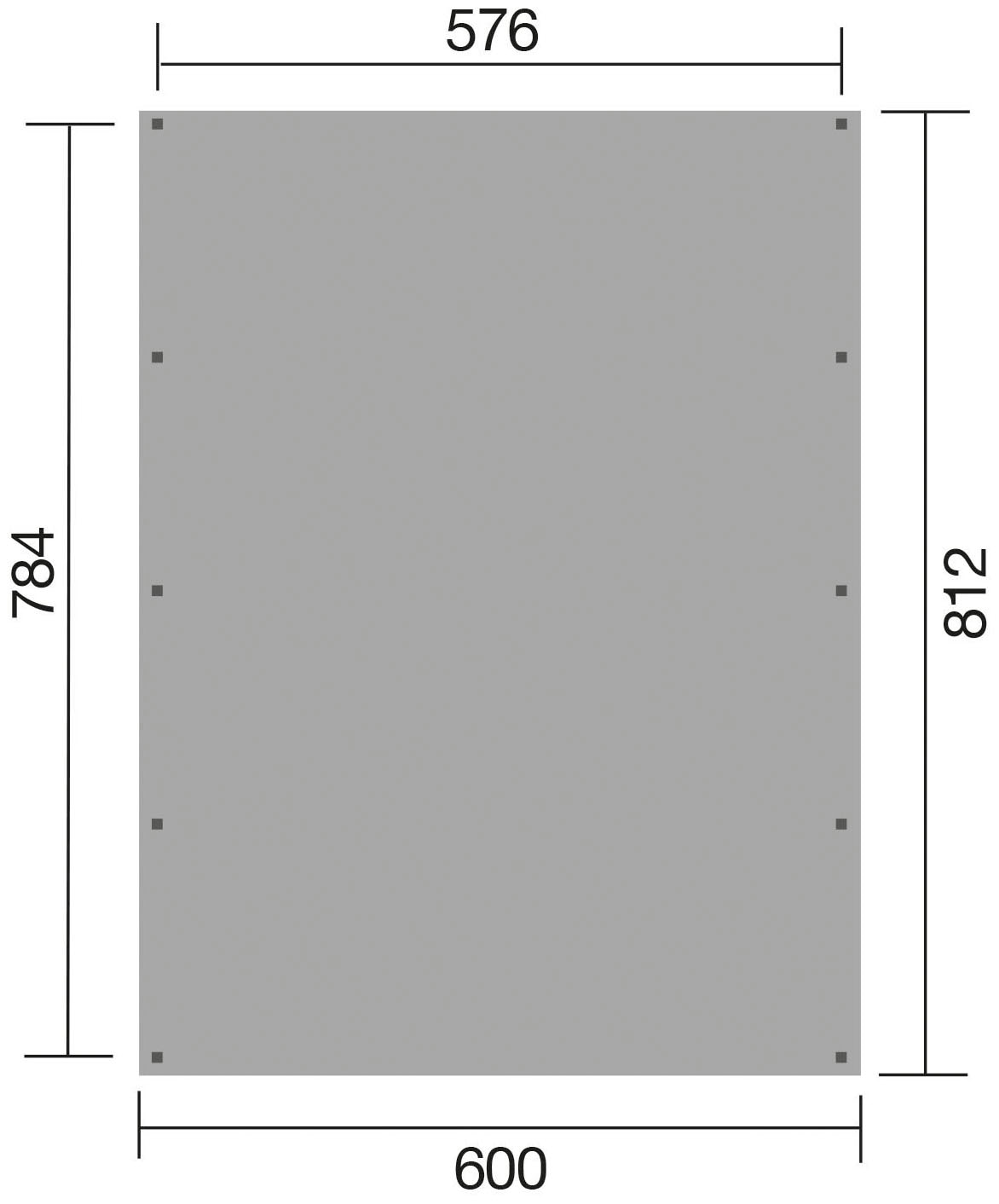 weka Doppelcarport »609 Gr. 2«, Holz, 250 cm, braun