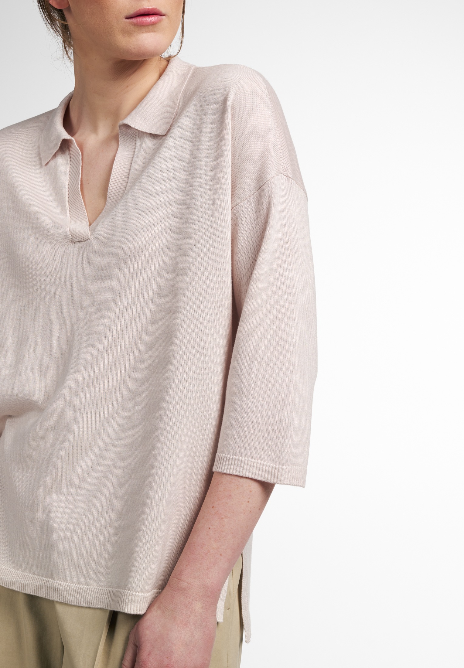 Thumbnail - Eterna Langarm-Poloshirt