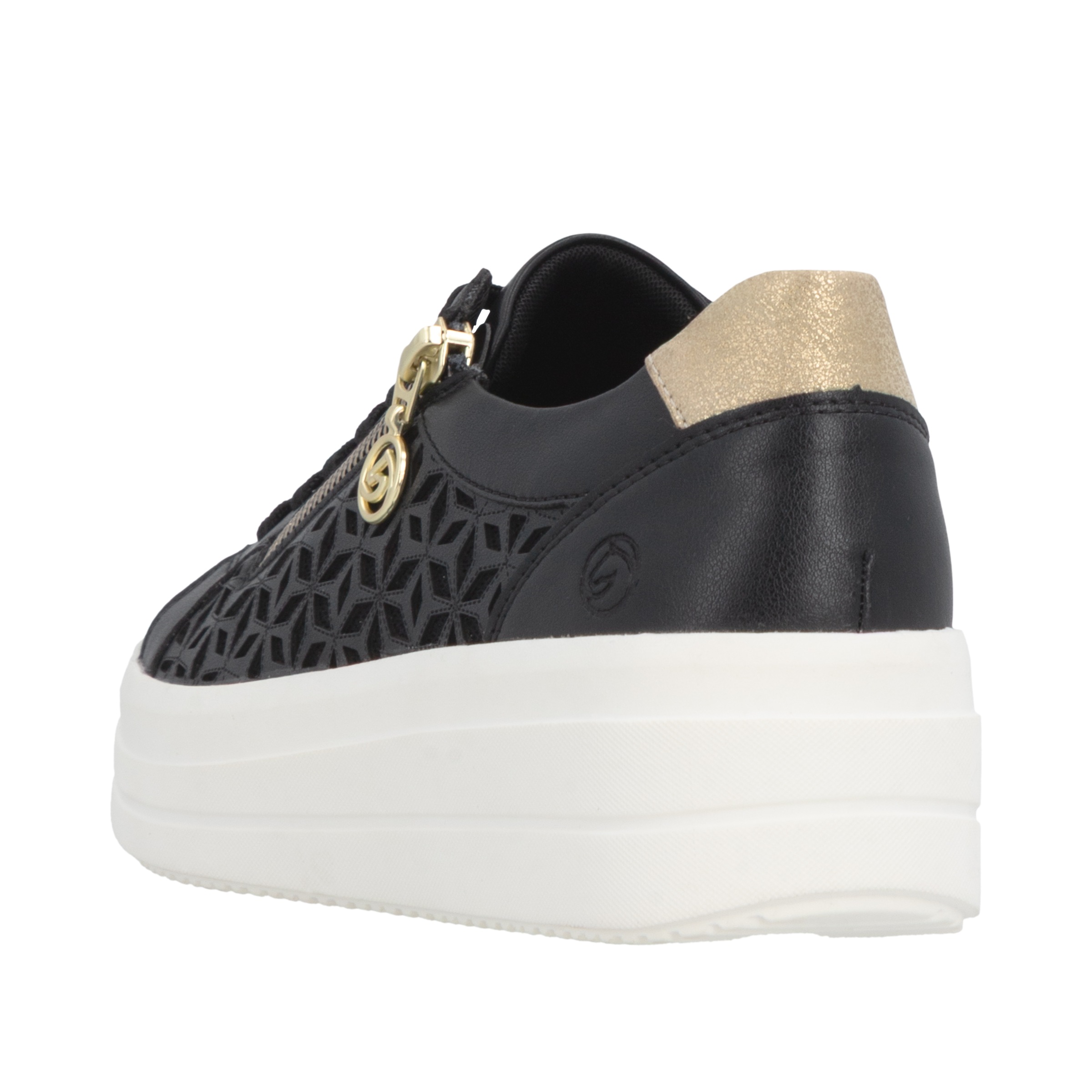 Remonte Plateausneaker  Halbschuh, Schnürschuh mit Perforation und seitlichem Reißverschluss