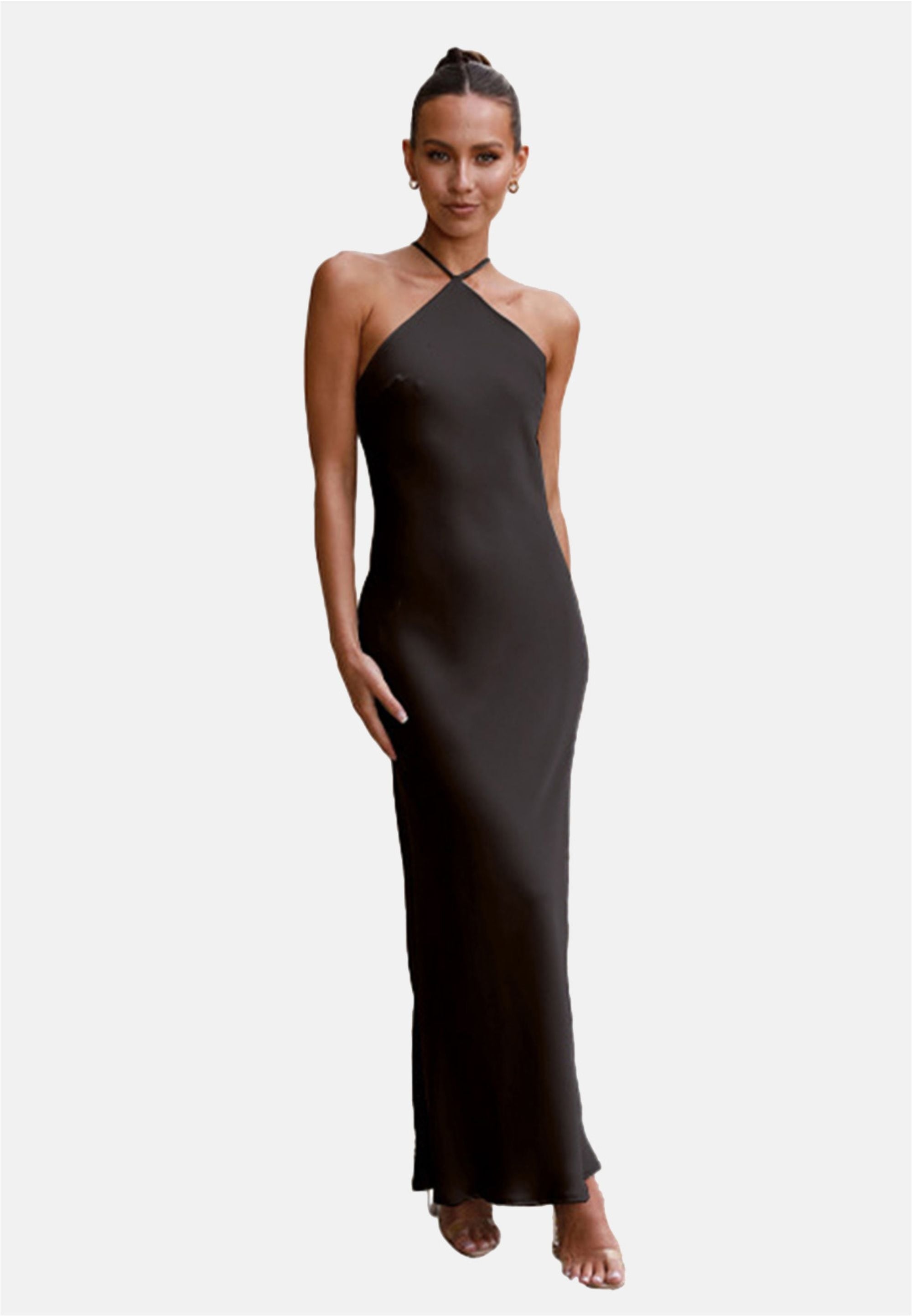 Moda Minx Jerseykleid »Kiki Long Dress«, mit schöner Schnürung im Rücken