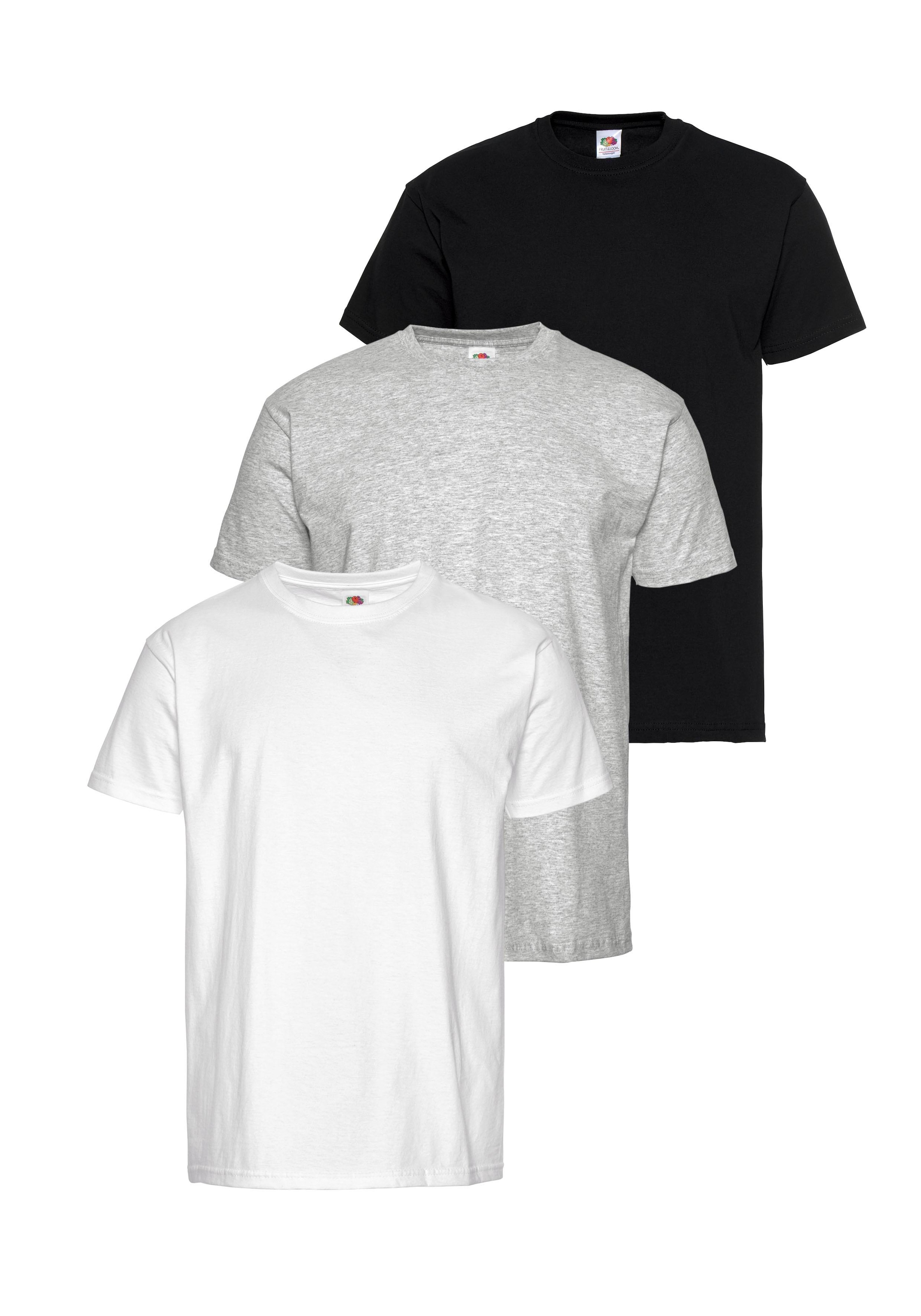 Fruit of the Loom T-Shirt Packung, 3 Stk. tlg. mit Rundhalsausschnitt günstig online kaufen