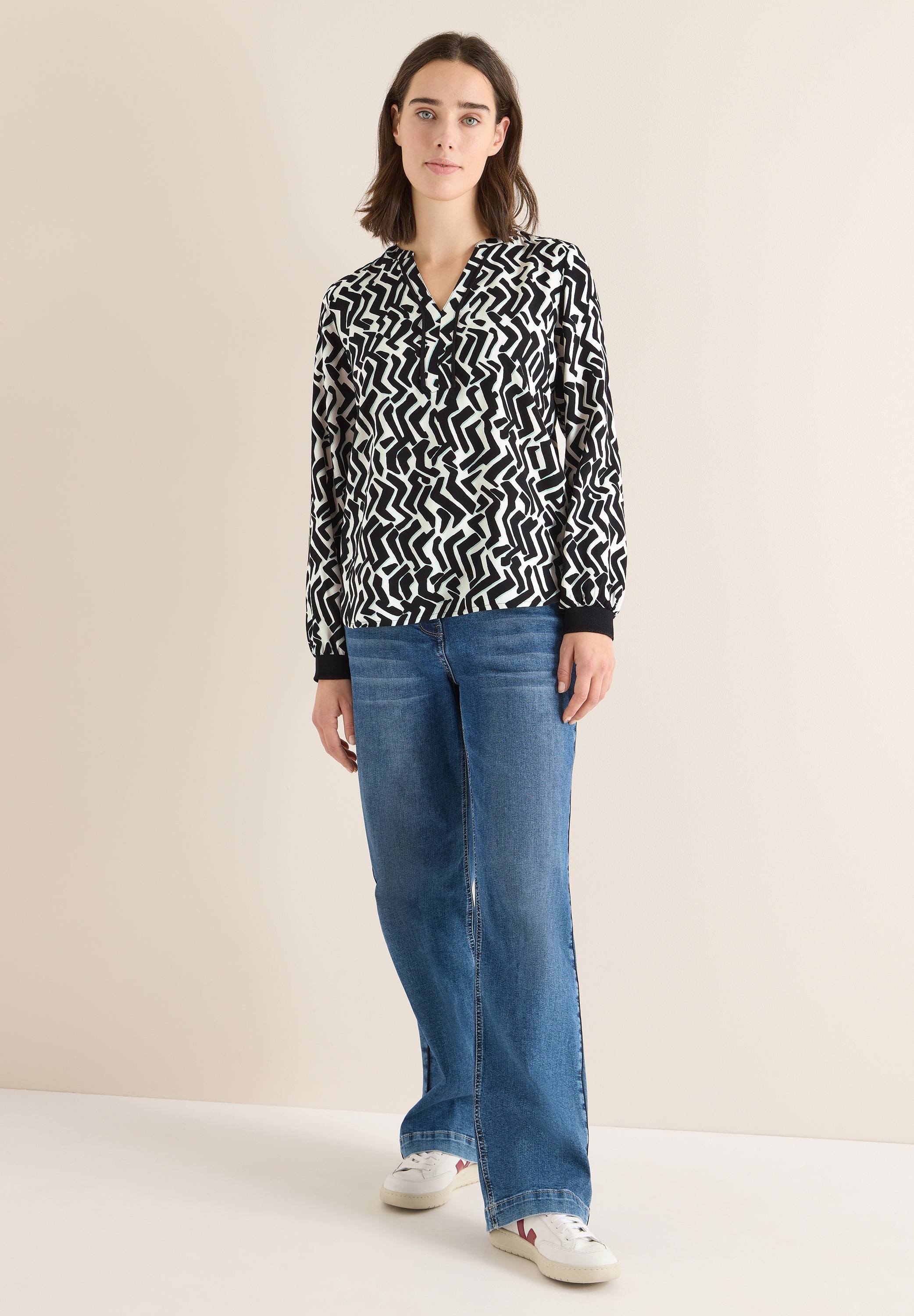 Cecil Langarmbluse aus softer Viskose