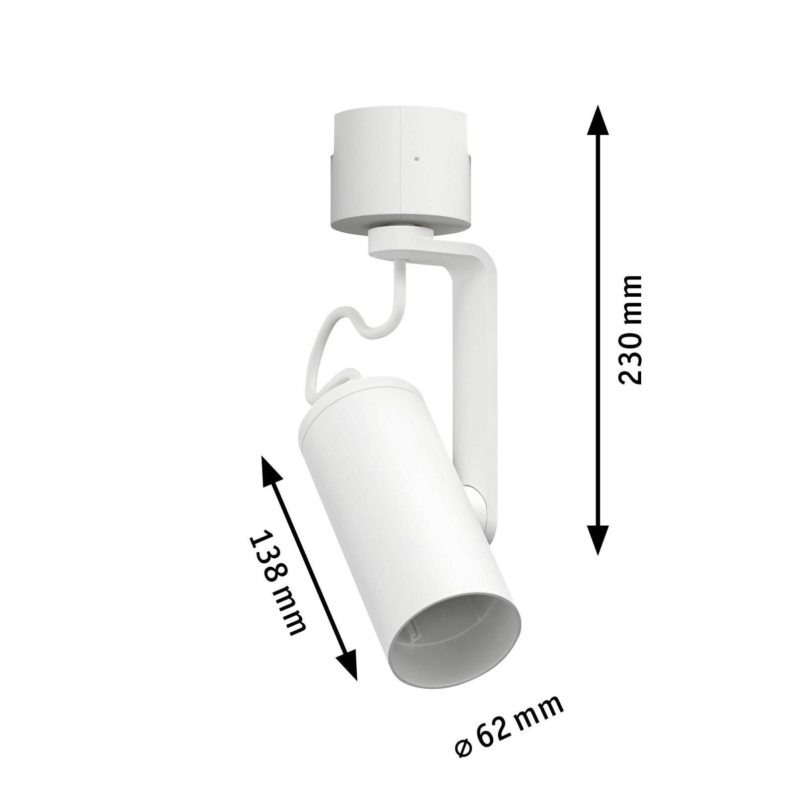 Paulmann Schienensystem-Leuchten »URail Schienenspot Apol II Einzelspot E27 max. 50W dimmbar 230V«