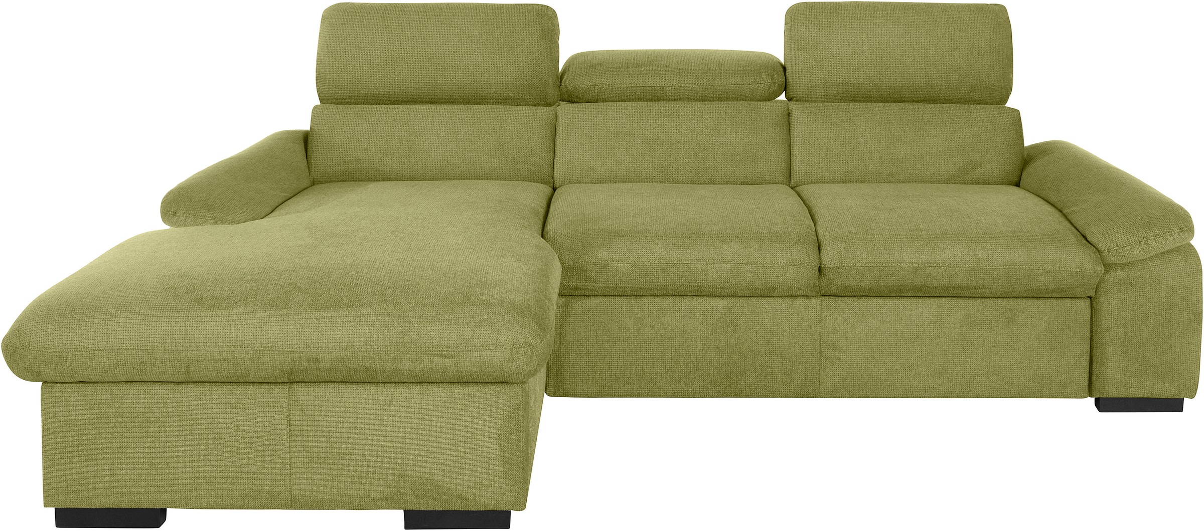 COTTA Ecksofa »Lola L-Form mit Kopfteilfunktion & Hocker«, (Set, mit Hocker), wahlweise mit Bettfunktion, Bettkasten & Armteilverstellung
