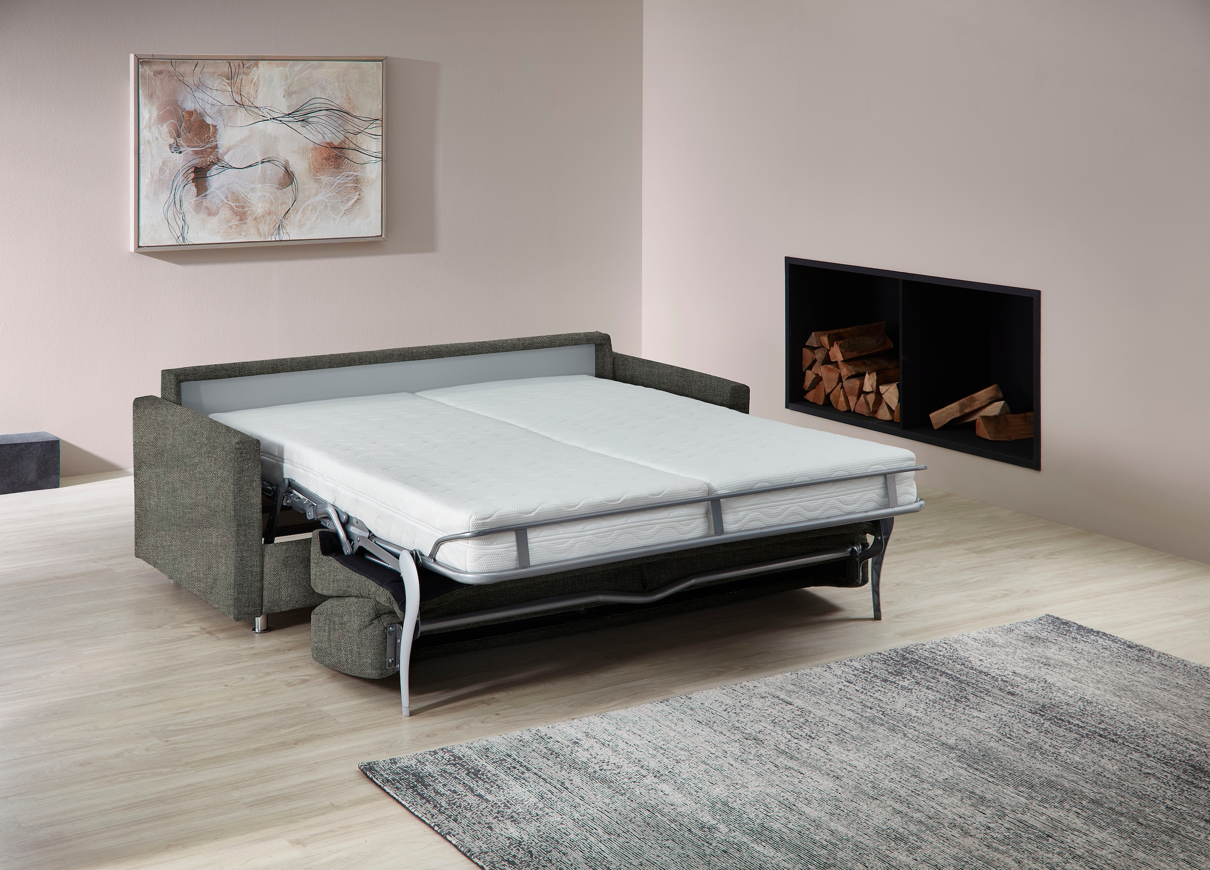 Bali Schlafsofa »JUNARA, Dauerschlaffunkiton, 2 einzelne Matratzen,«, Sensoform- oder Gelformmatratzen und Lattenrost