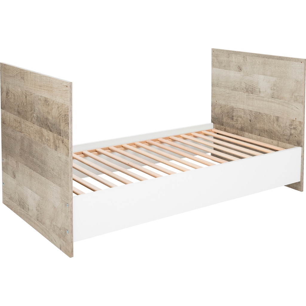 arthur berndt Babyzimmer-Komplettset »arthur berndt Kilian«, (Set, 5 St.), Kleiderschrank, Kinderbett, Wickelkommode, Seiten und Wickelkomm-Regal