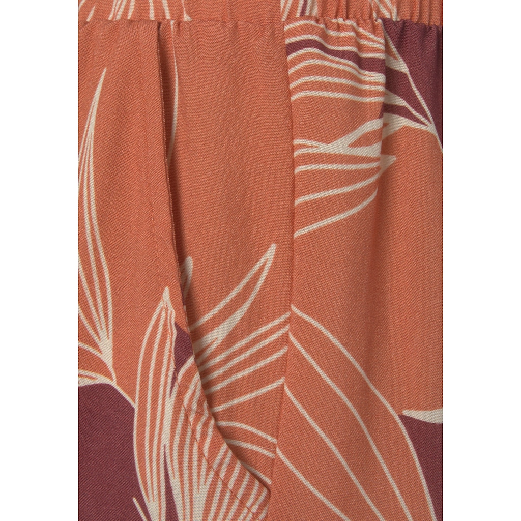 LASCANA Palazzohose, mit Alloverprint und Taschen, Wide-Leg, Stoffhose