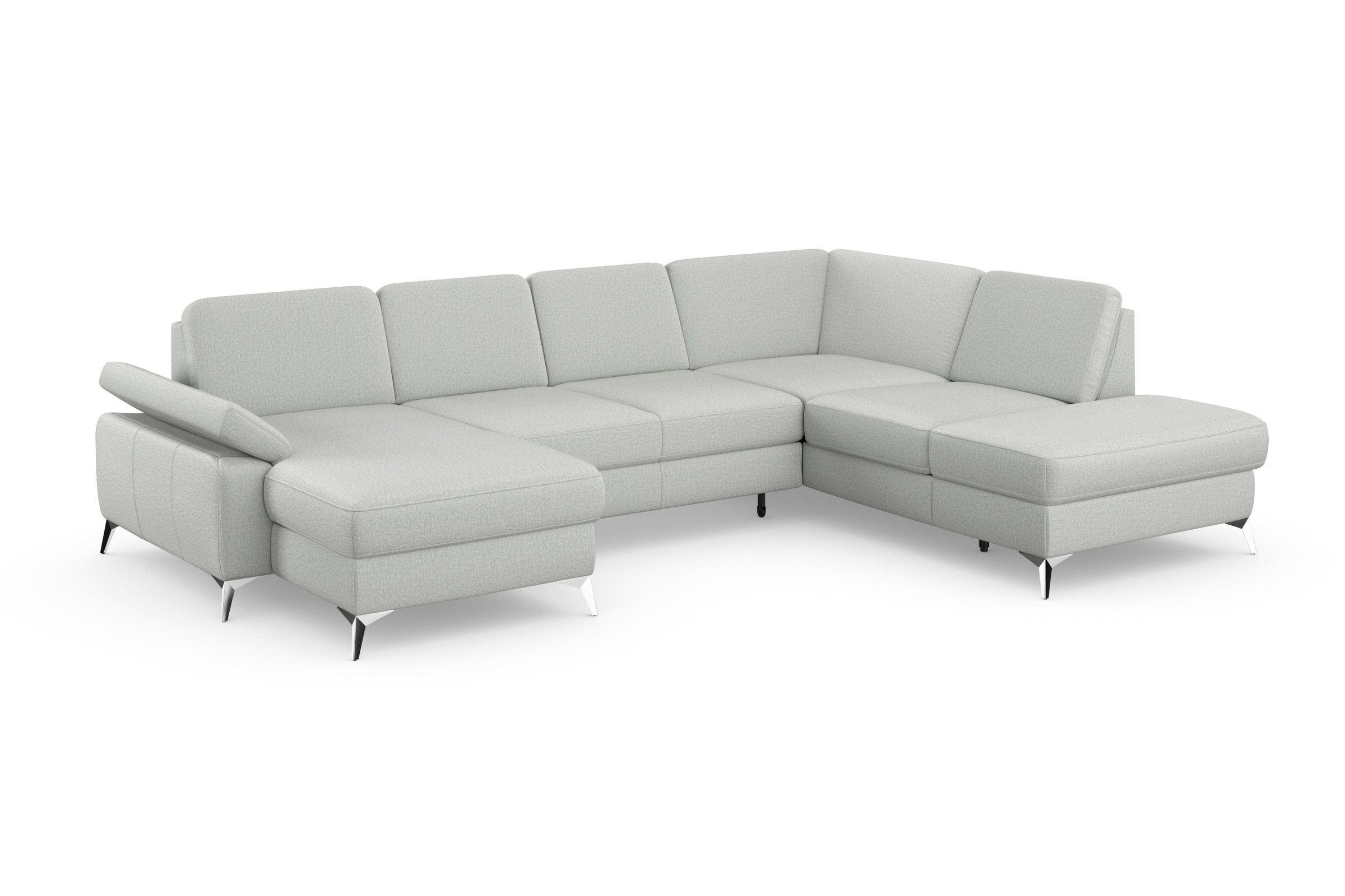 sit&more Wohnlandschaft »Padua U-Form«, inklusive Sitztiefenverstellung, Armteilfunktion und Federkern