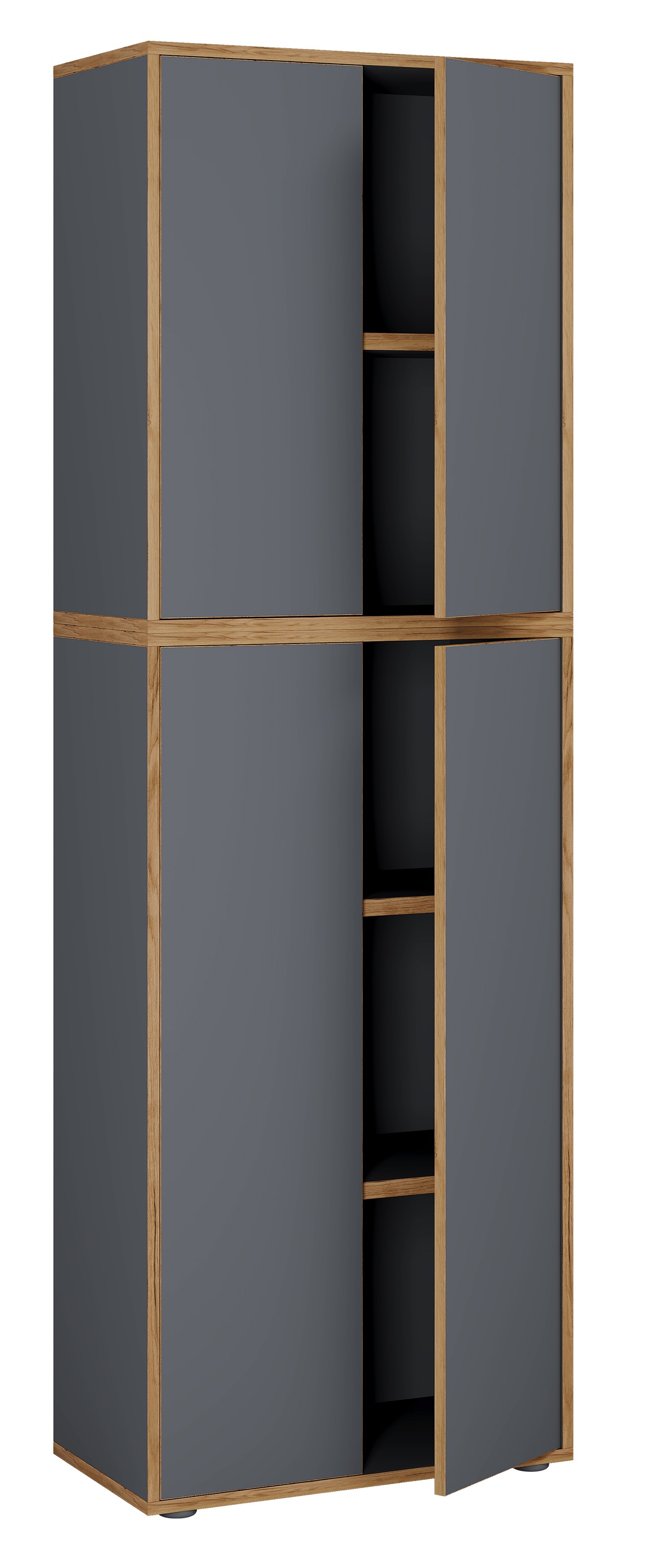 VCM Aktenschrank »VCM Holz Büroschrank Ordner Aktenschrank Büromöbel Schrank Salia 5-fach Breite 60 cm Drehtüren«, (1 St.)